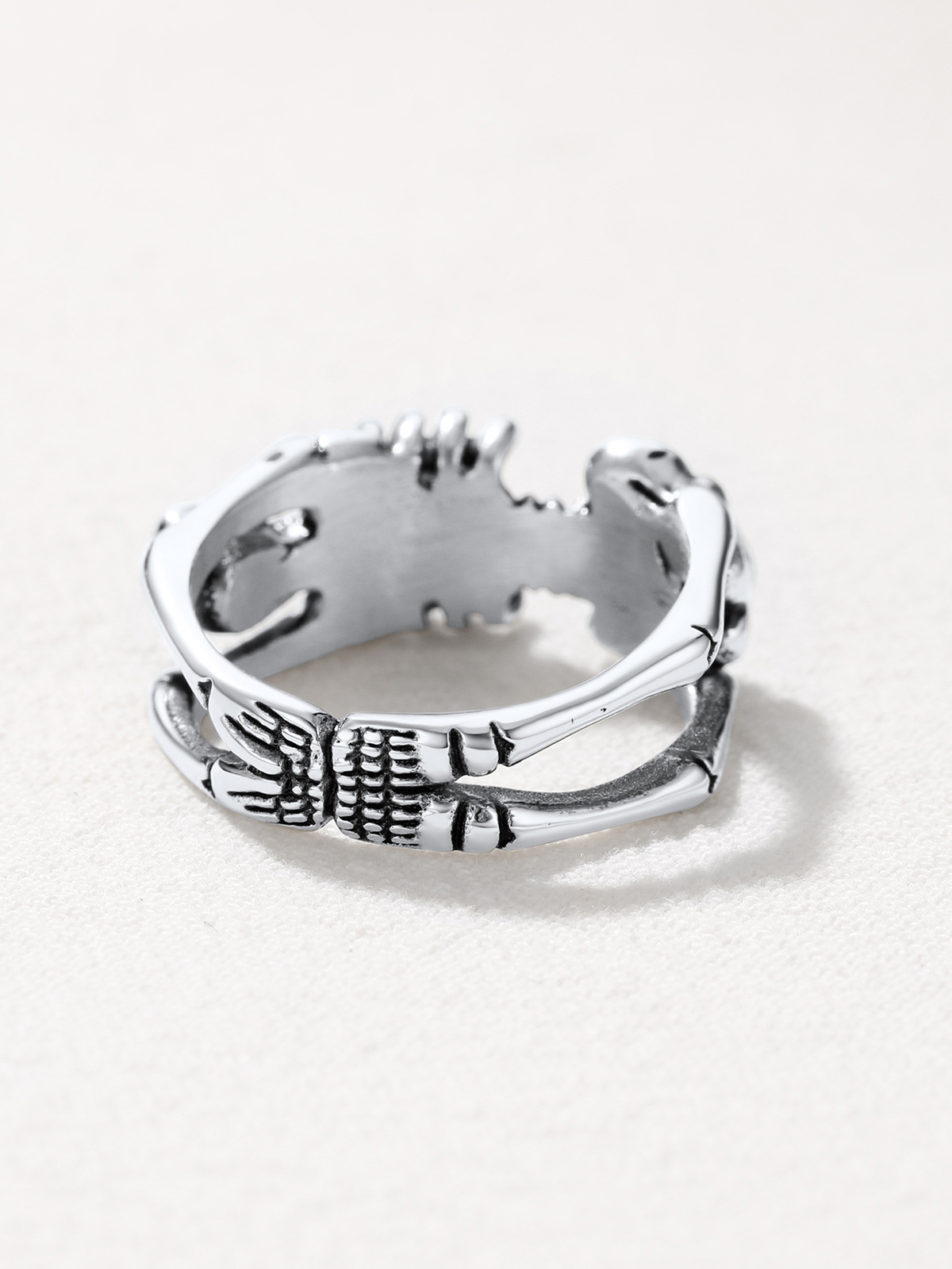 9mm Chunky Gothic Skull Ring in Stainless