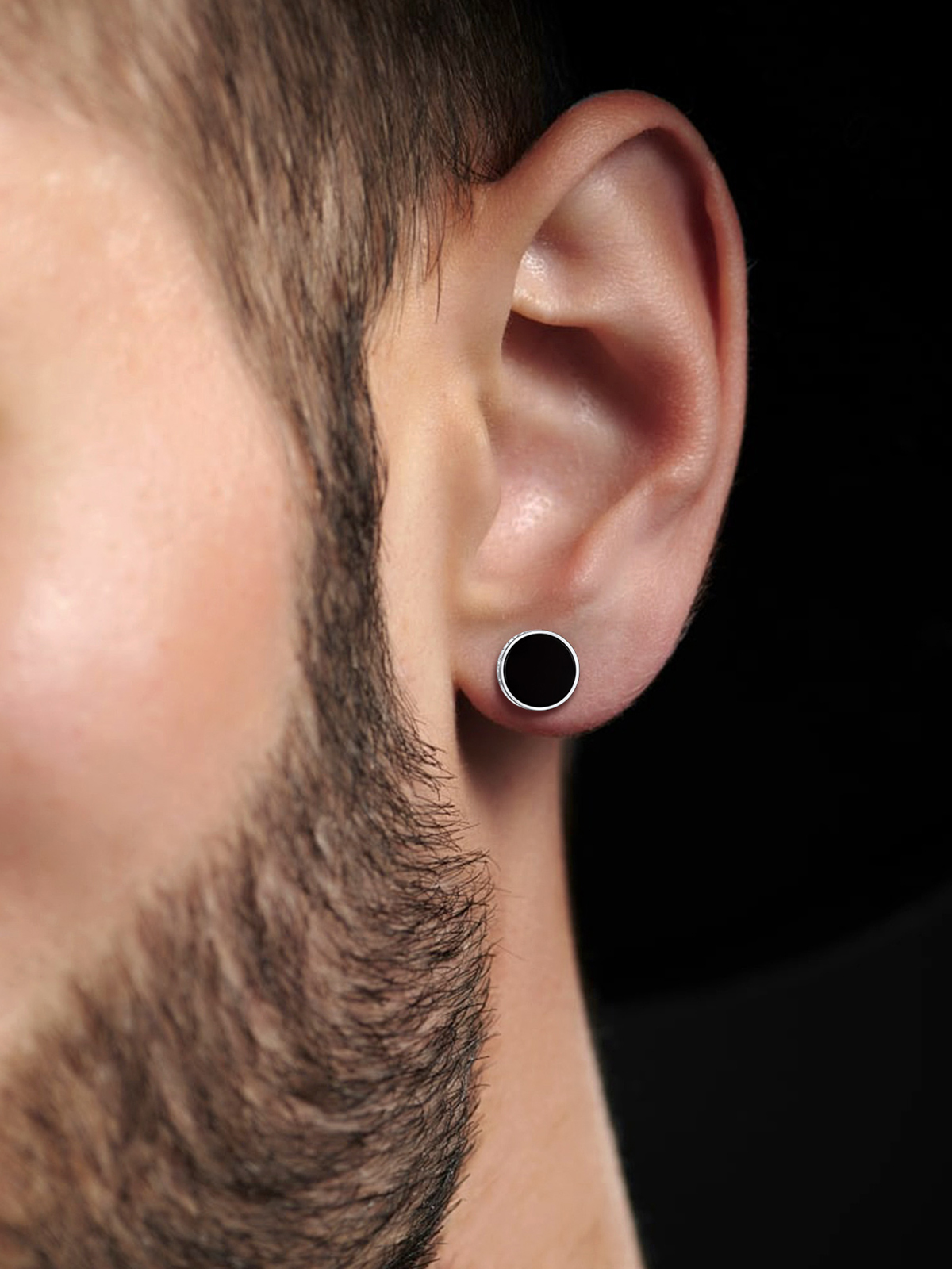 Rune Symbol Stud Viking Earrings in Silver