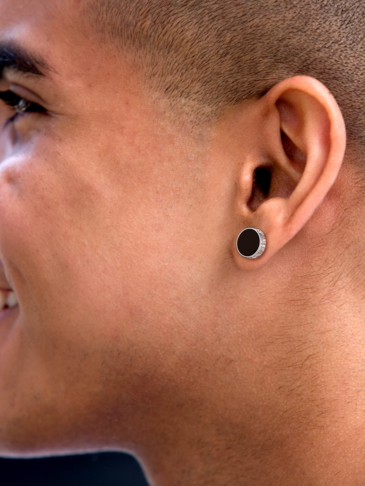 Rune Symbol Stud Viking Earrings in Silver