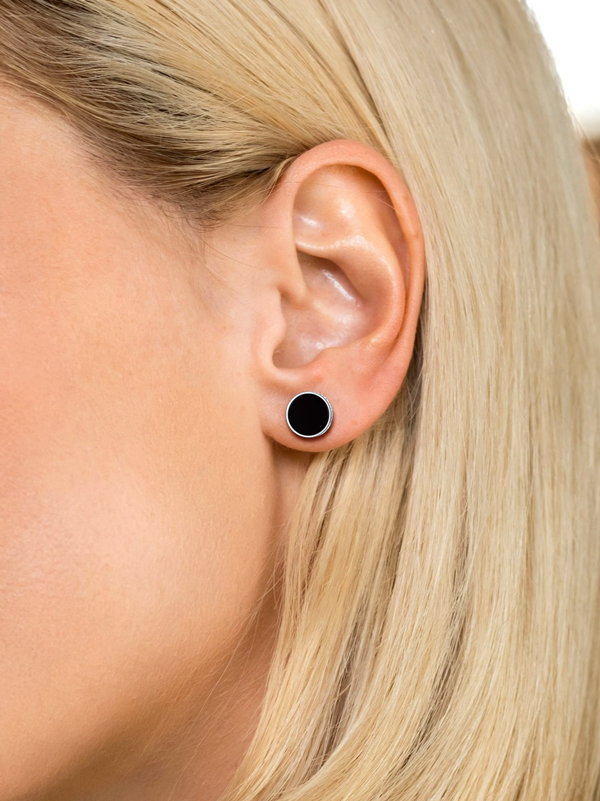 Rune Symbol Stud Viking Earrings in Silver