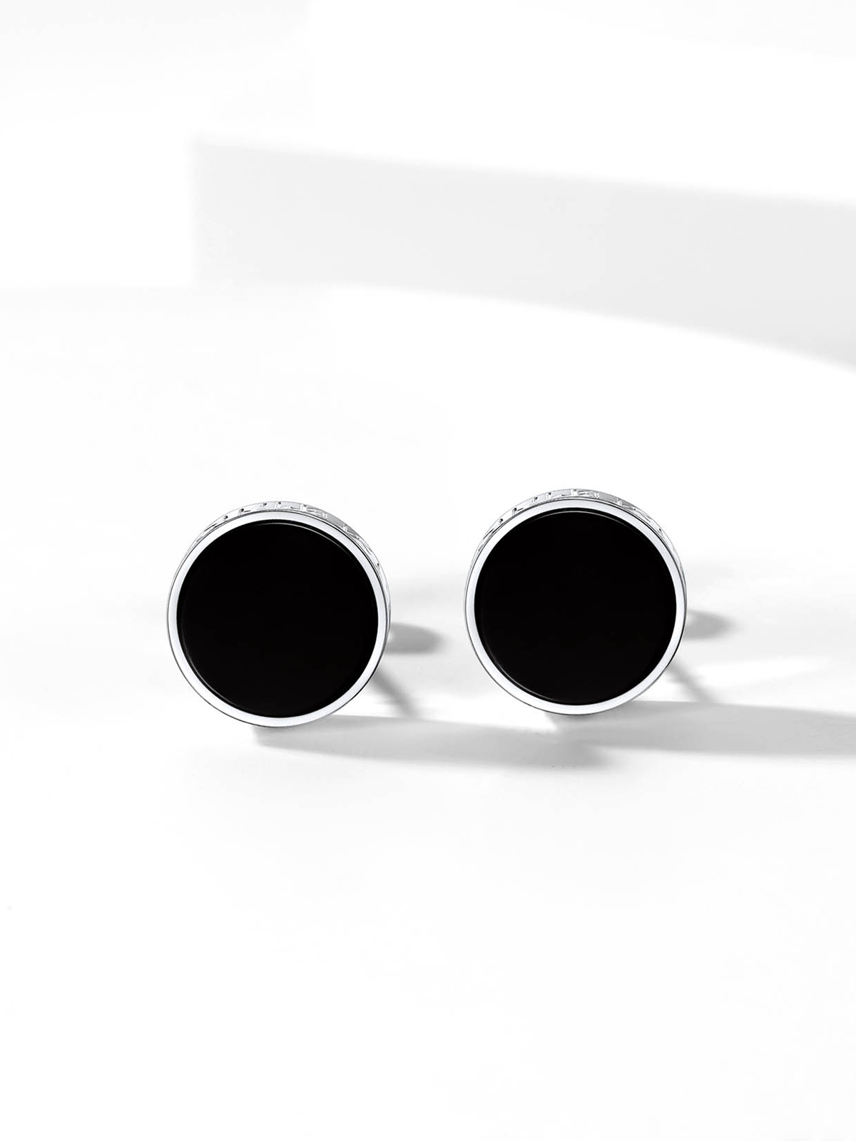 Rune Symbol Stud Viking Earrings in Silver