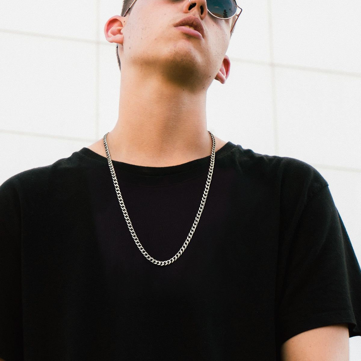 6mm Thick Cuban Chain Necklace in Stainless