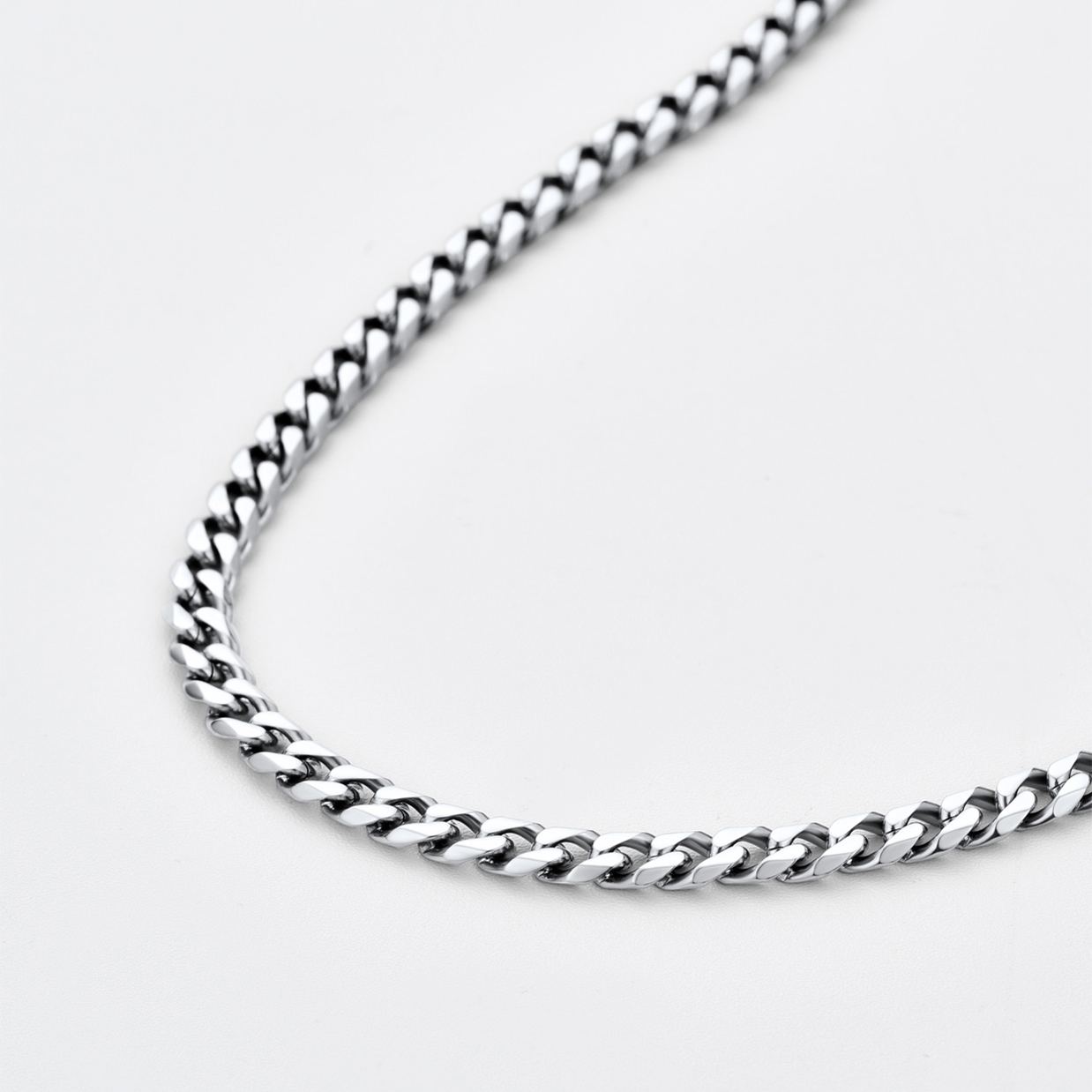 6mm Thick Cuban Chain Necklace in Stainless