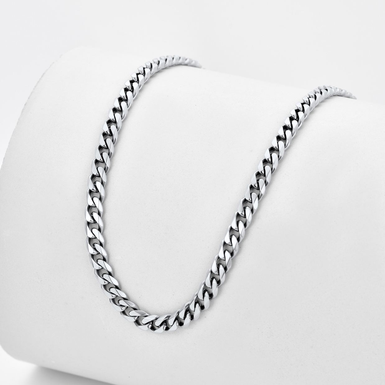 6mm Thick Cuban Chain Necklace in Stainless