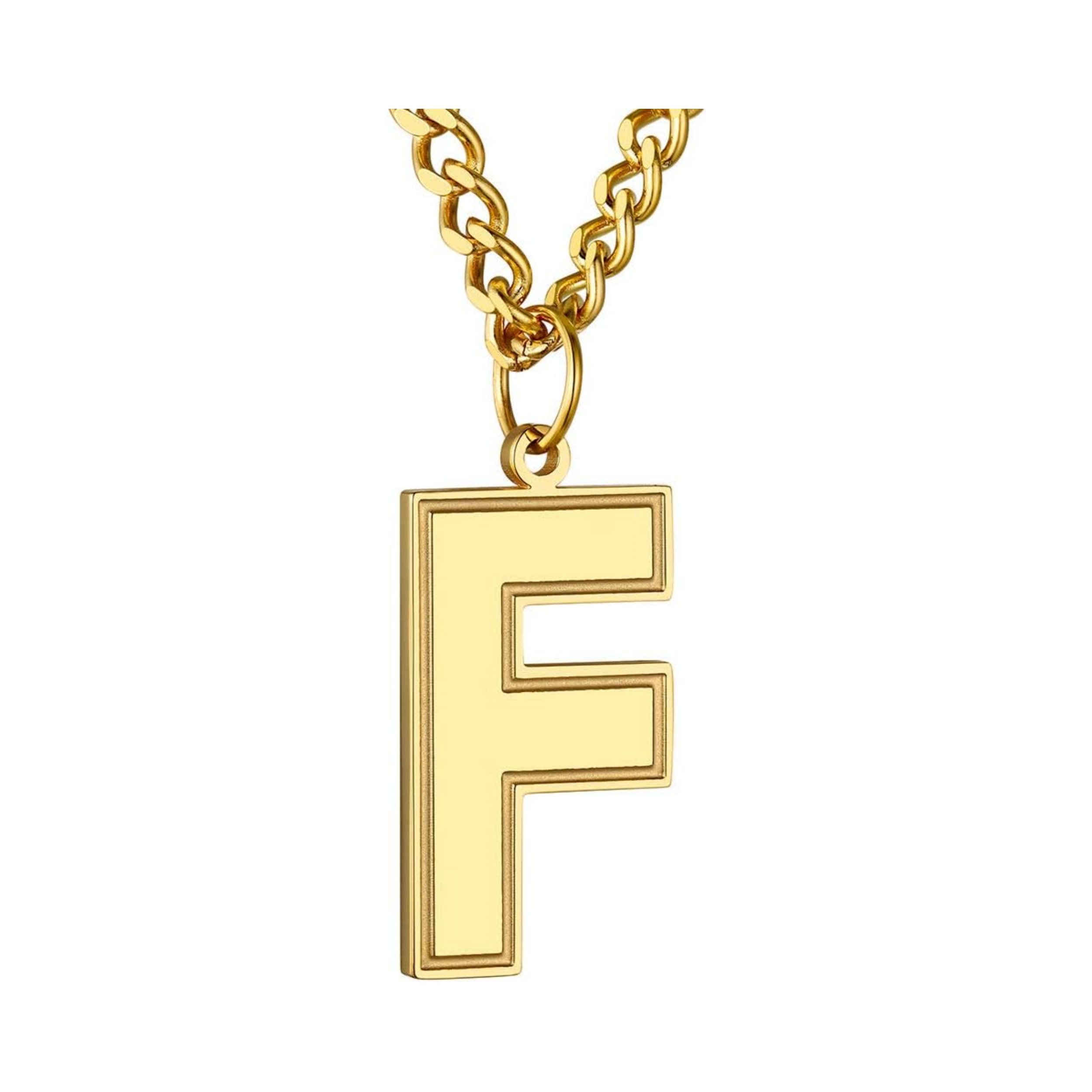 Initial F letter Necklace