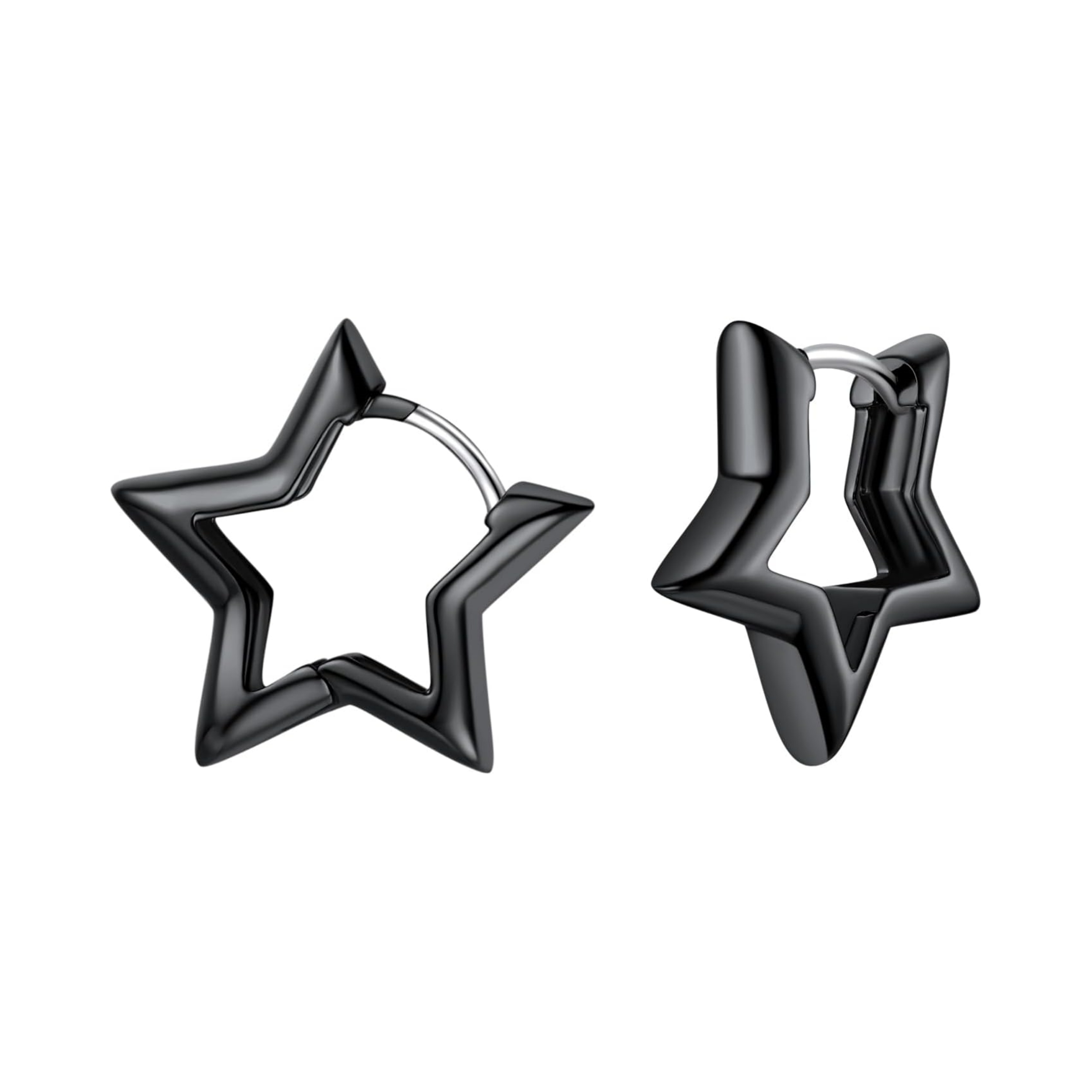 Hollow Star Huggie Hoops Earrings