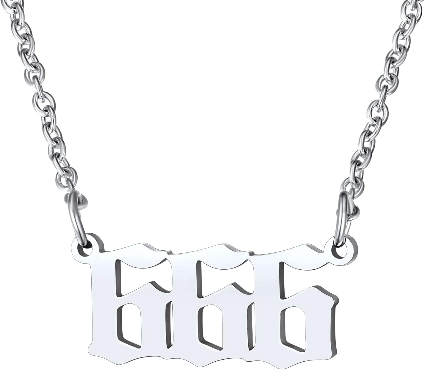 Dainty Angel Number 666 Necklace