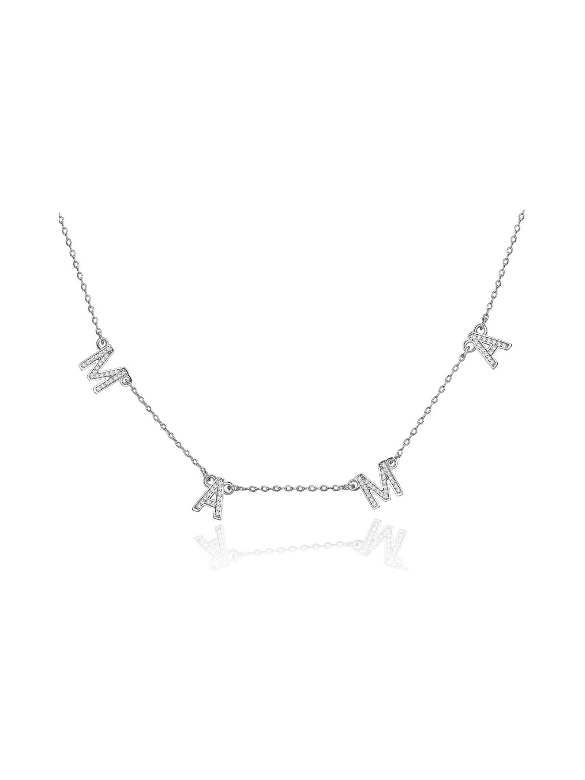 Cubic Zirconia MAMA Mom Choker Necklace