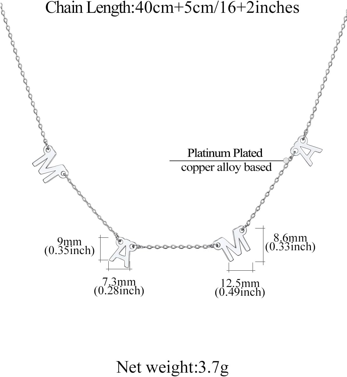 Cubic Zirconia MAMA Mom Choker Necklace