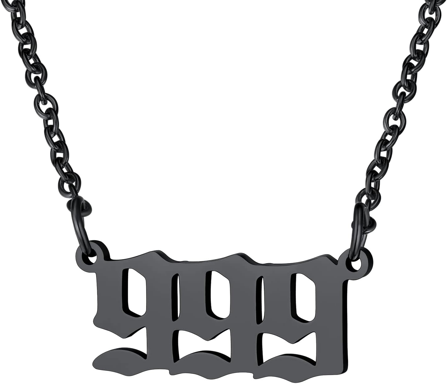 Dainty Angel Number 999 Necklace