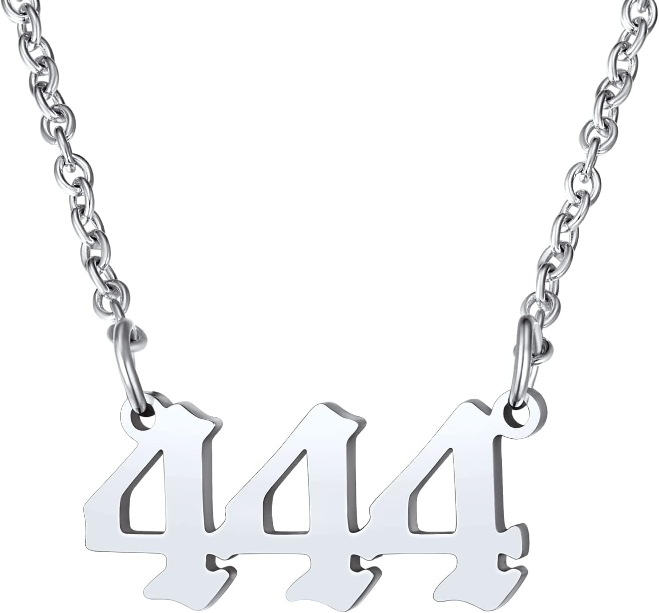 Dainty Angel Number 444 Necklace