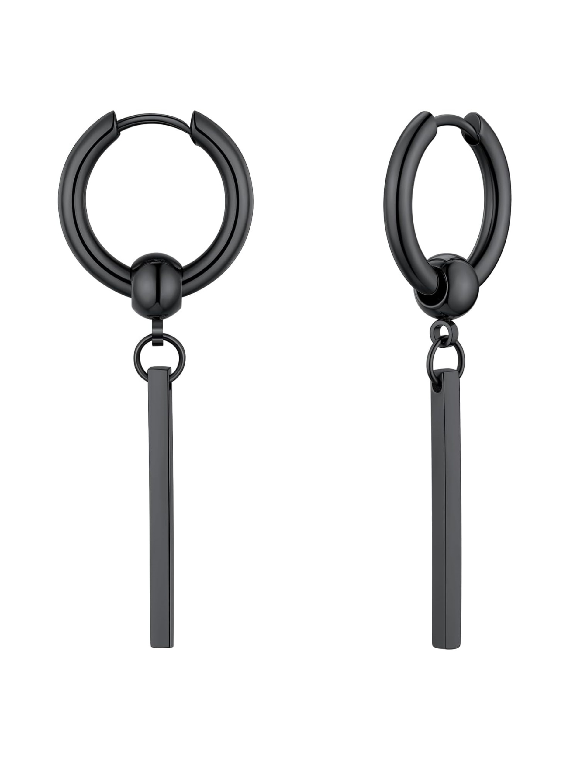 Stick with Hoop Bar Drop Earrings