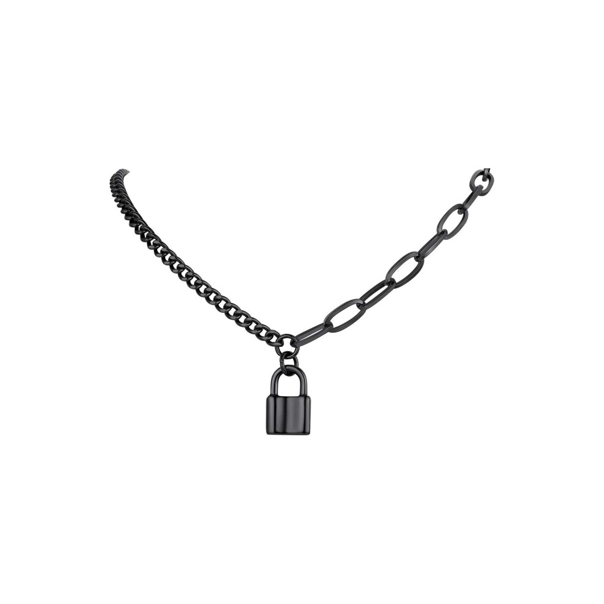 Padlock Pendant Friendship Statement Necklace 