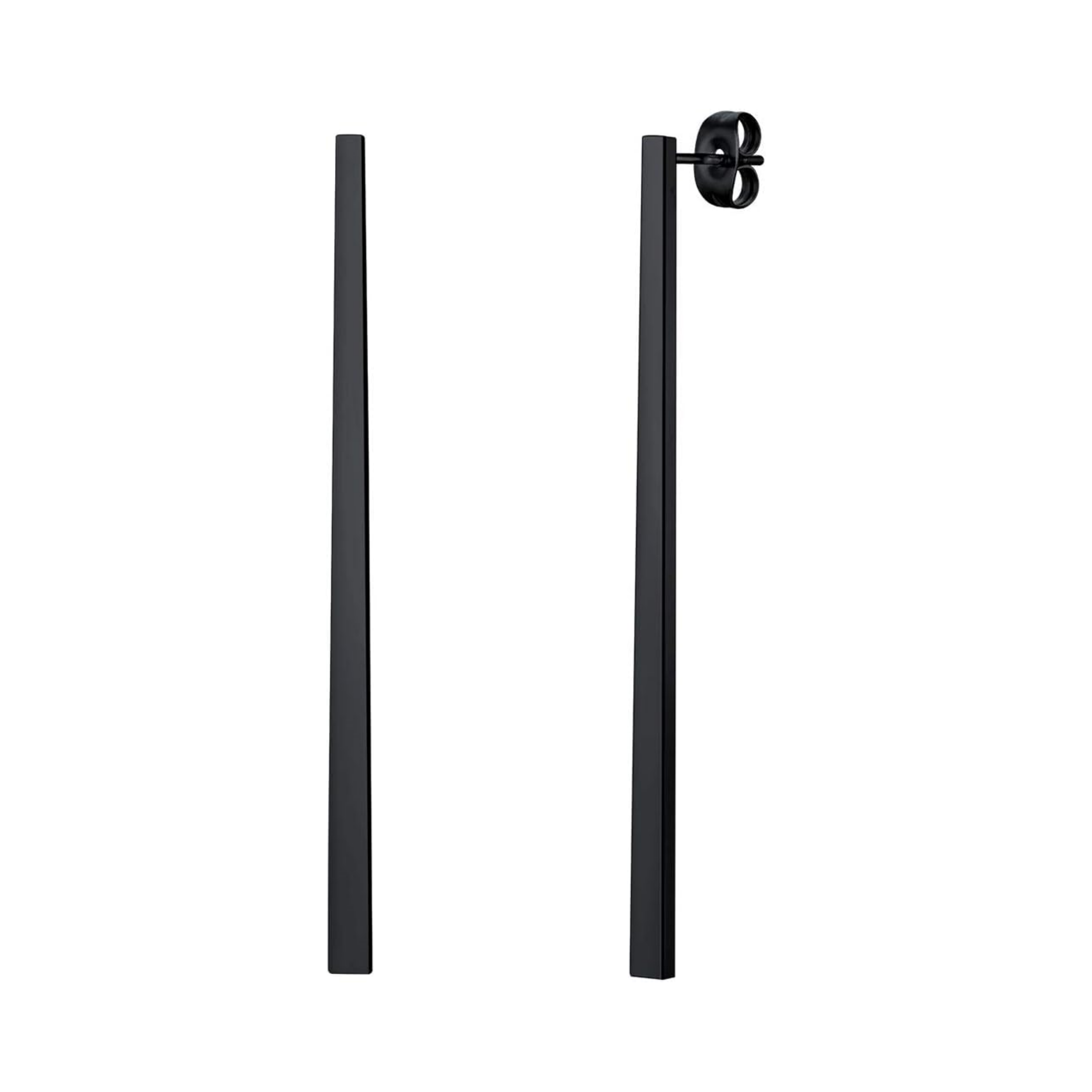 Thin Bar Flat Rectangle Long Chain Drop & Dangle Earring