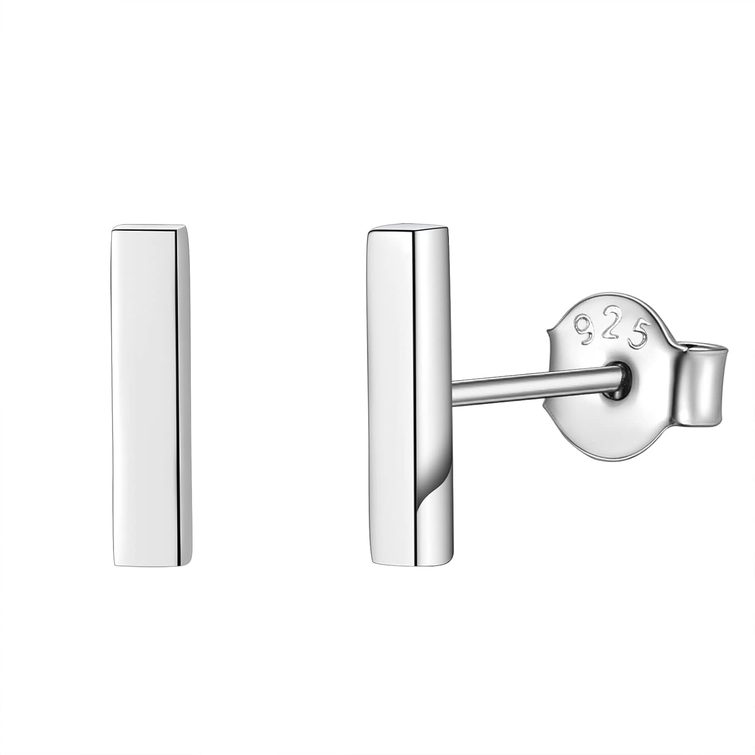 Small Stic Bar Stud Earrings