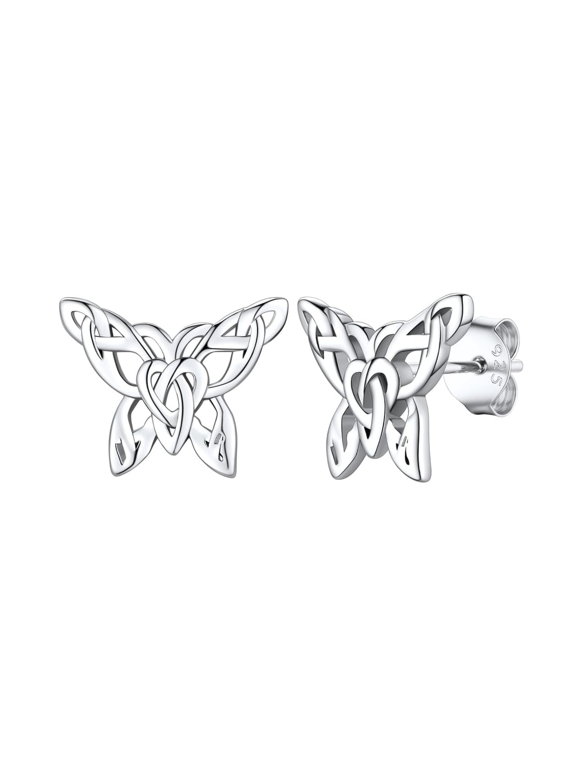 Hypoallergenic Sterling Silver Butterfly Studs Earrings
