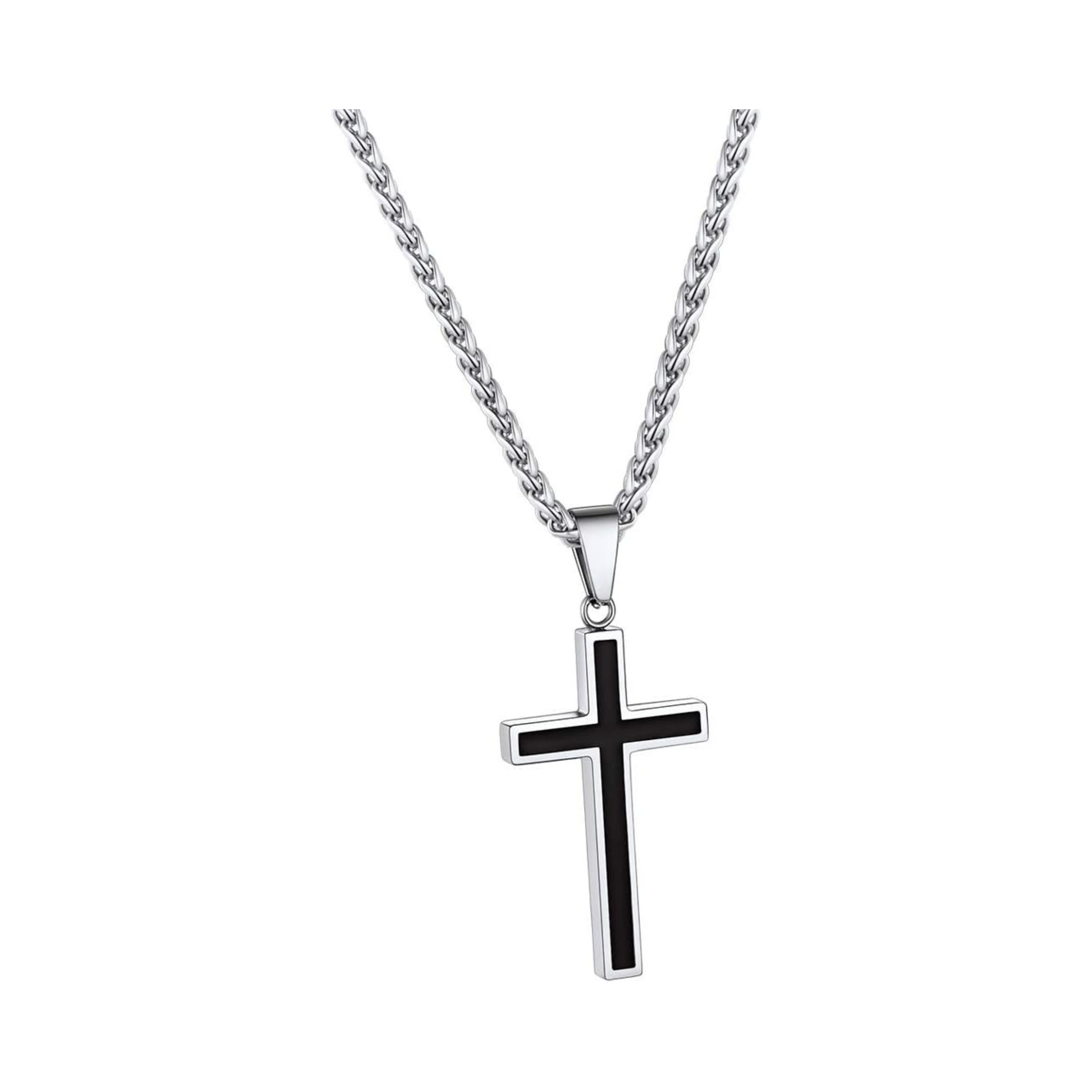 Cross Chain Christian Jewelry Enamel Christening Crucifix Pendant Necklaces