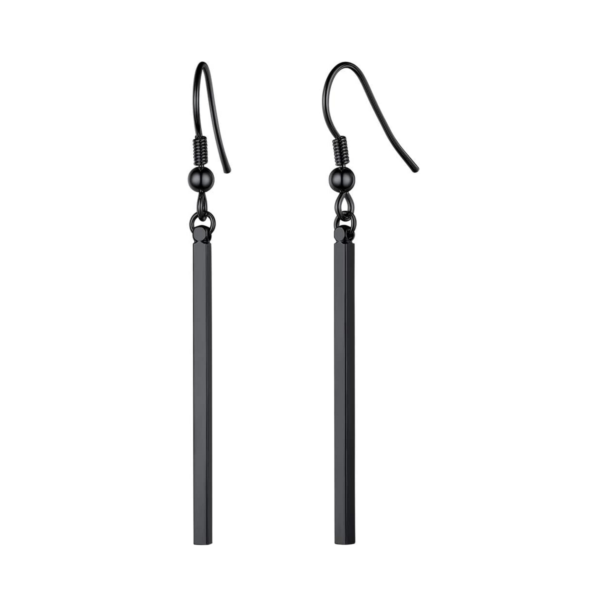 Stick Dangle Dangly Geometric Pillar Bar Drop Earrings 