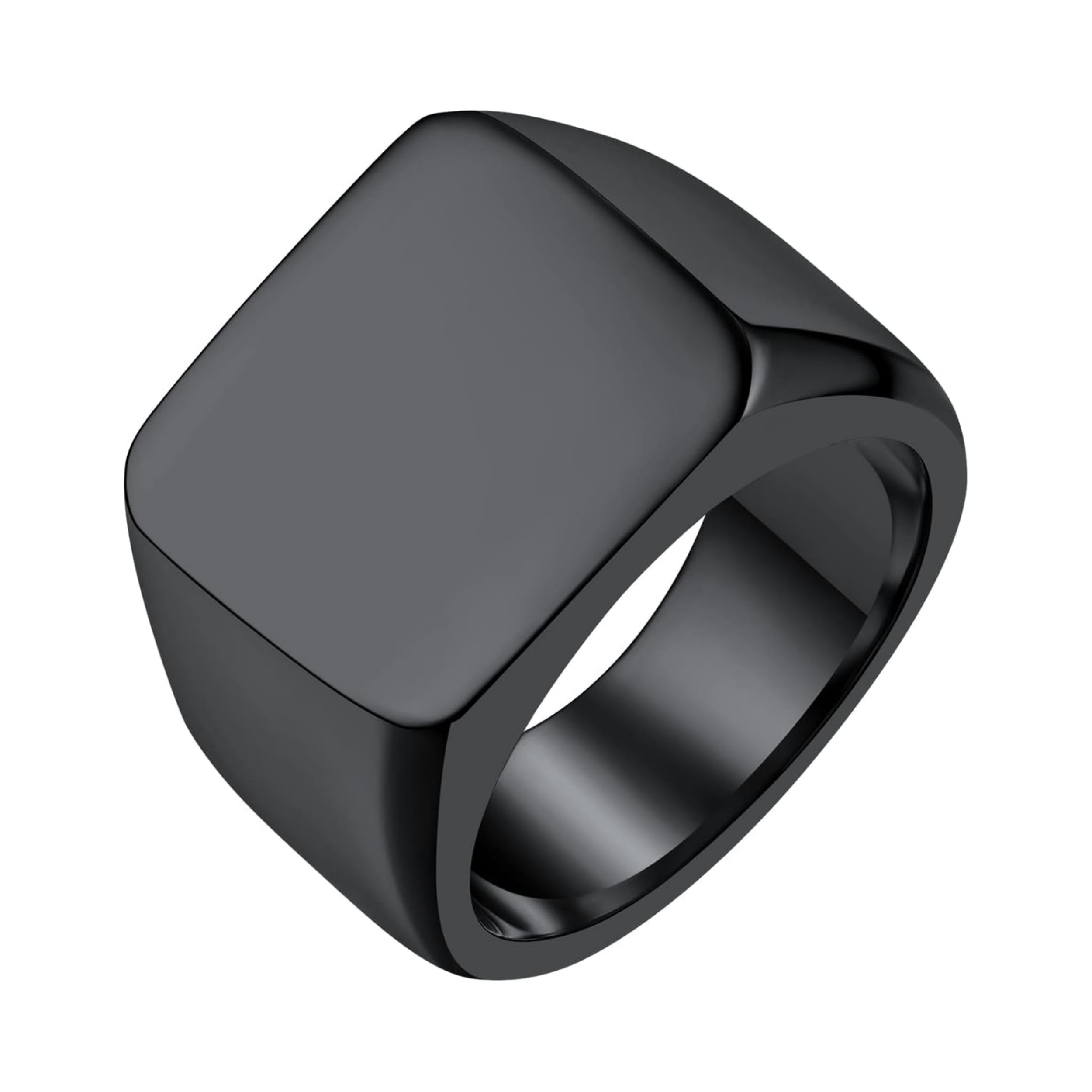 Chunky Seamless Biker Vintage Square Signet Rings