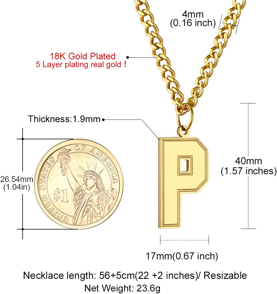 Initial P letter Necklace