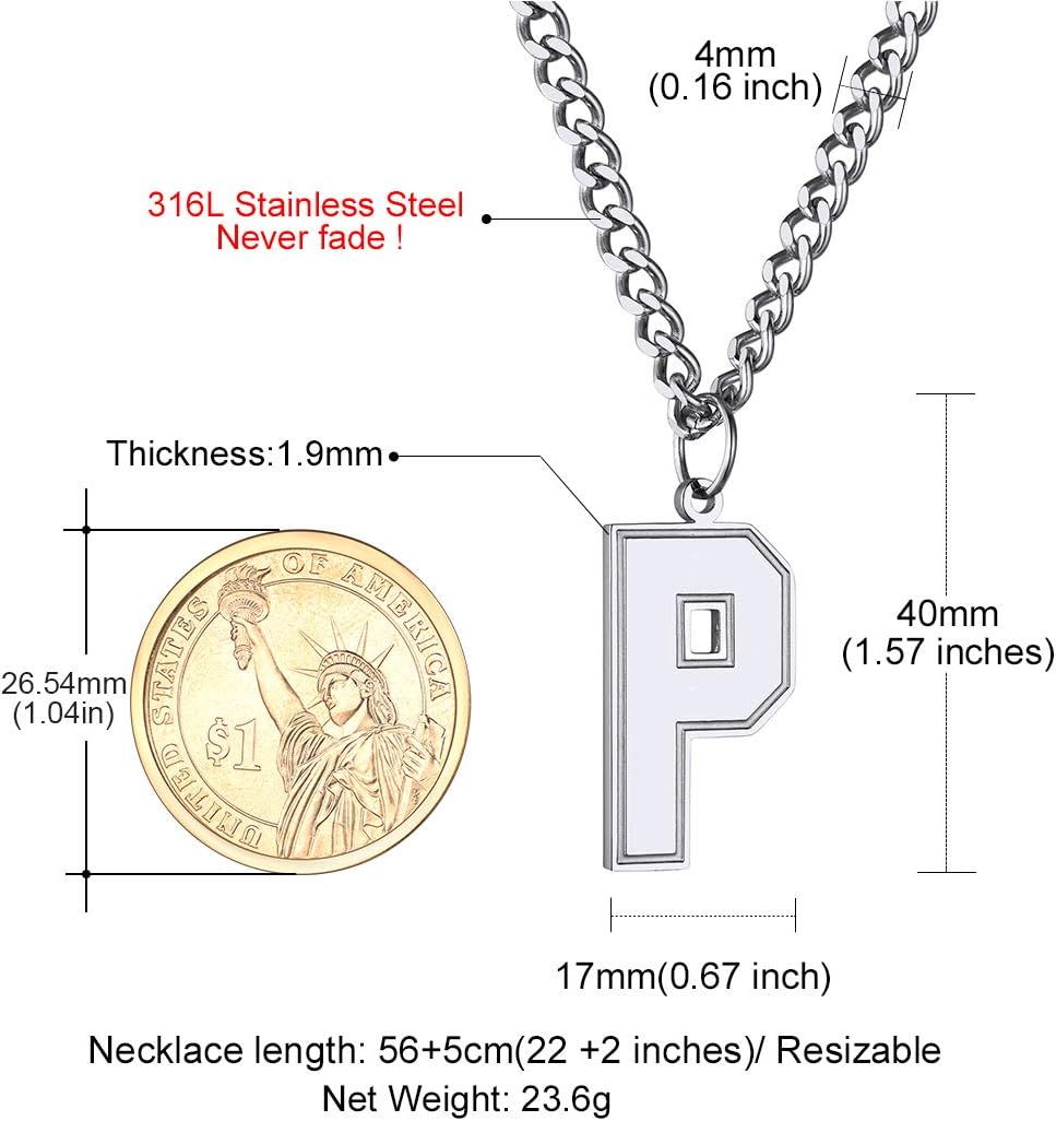 Initial P letter Necklace