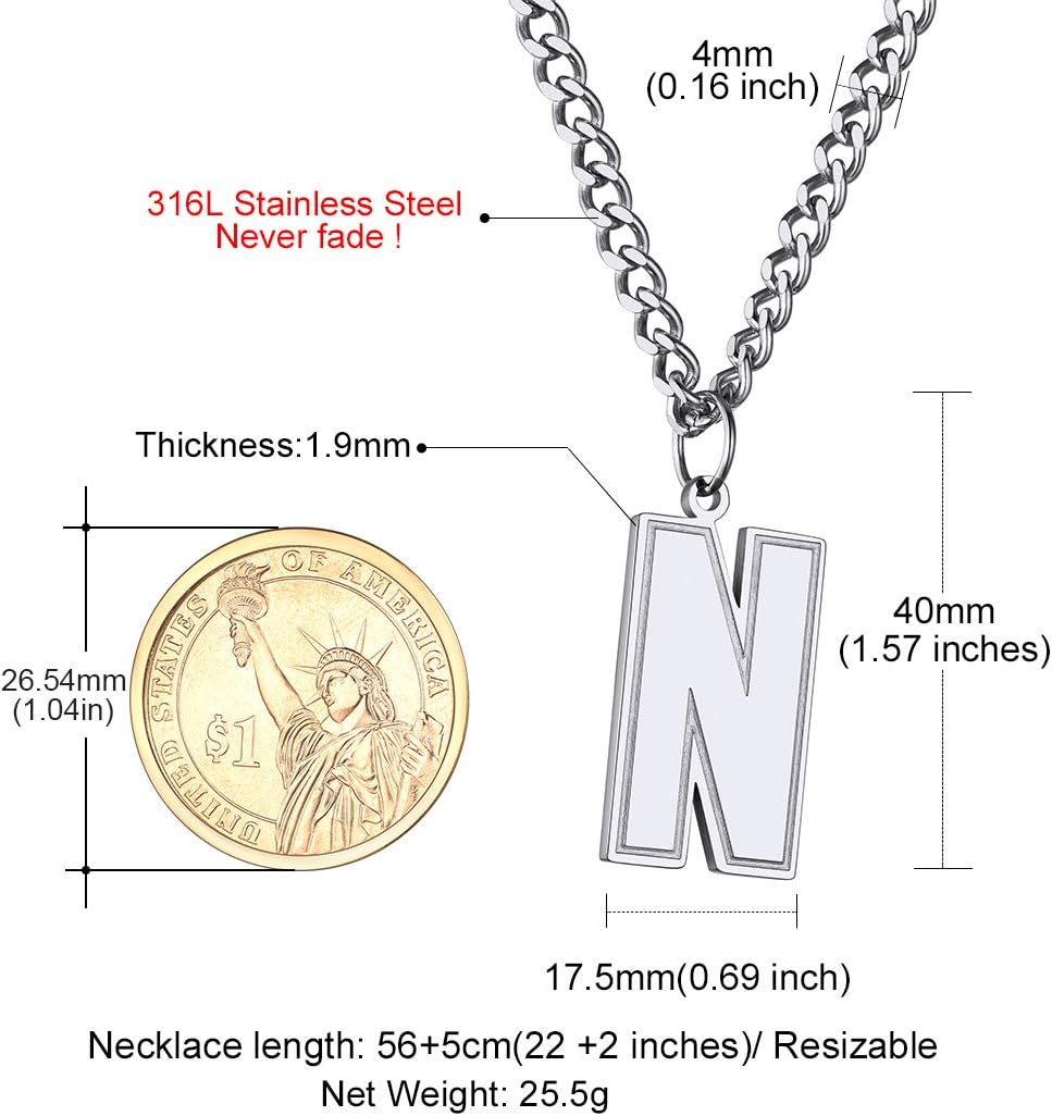Initial N letter Necklace