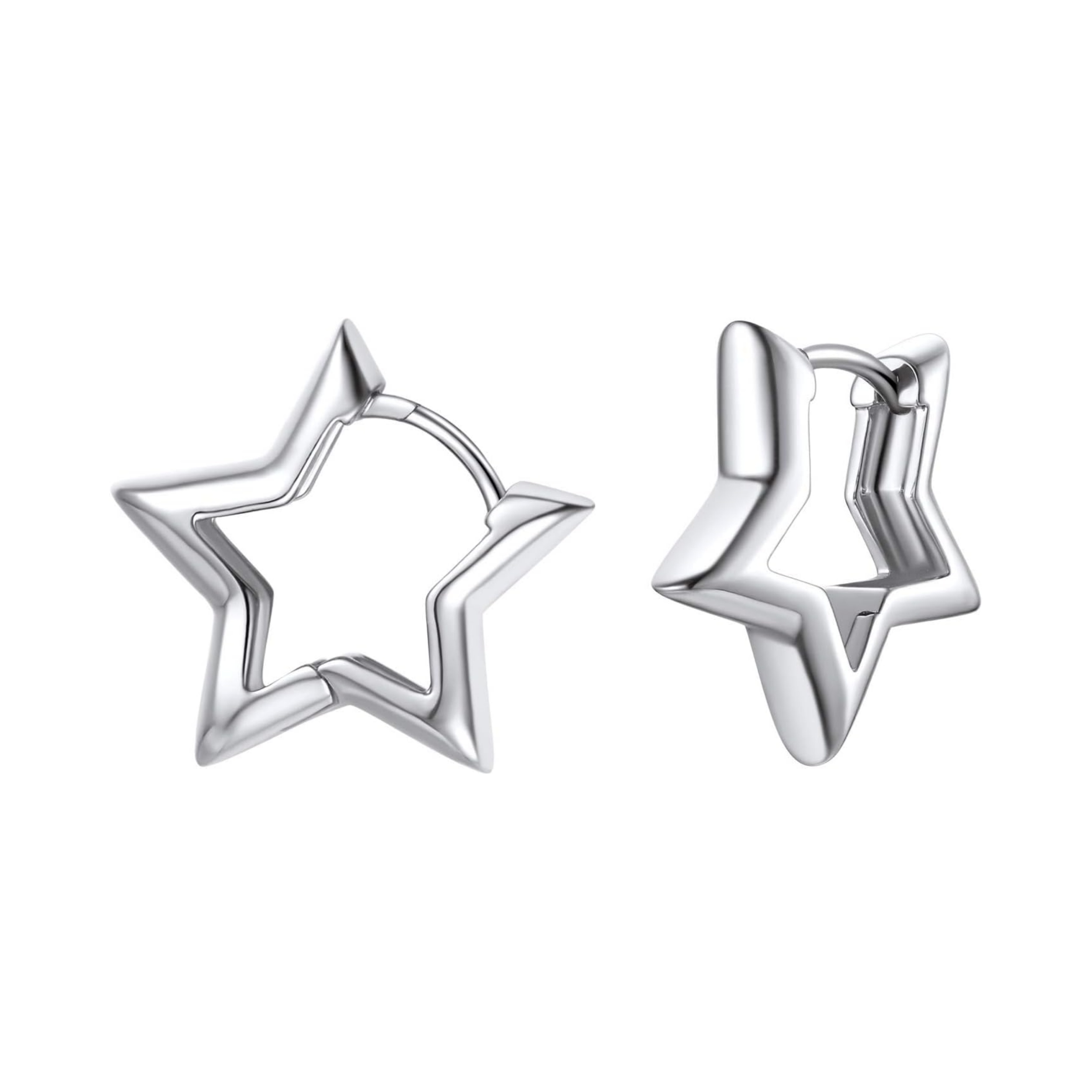 Hollow Star Huggie Hoops Earrings