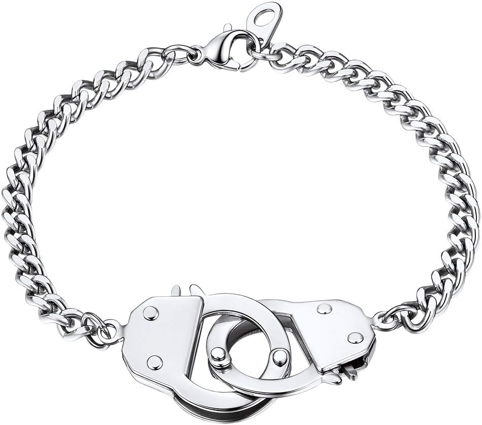Stainless Steel Handcuff Chunky Cuban Link Bracelet