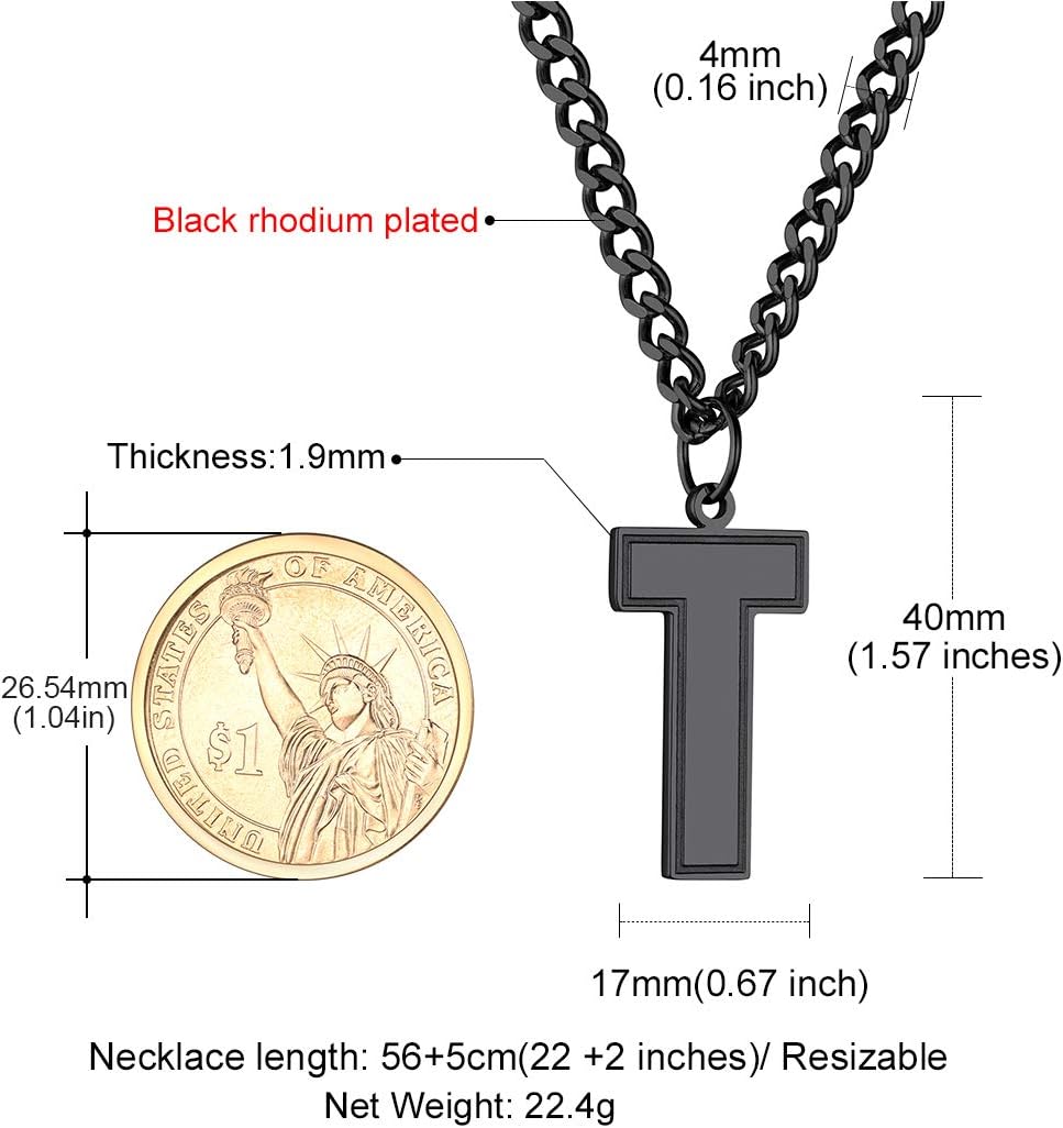 Initial T letter Necklace