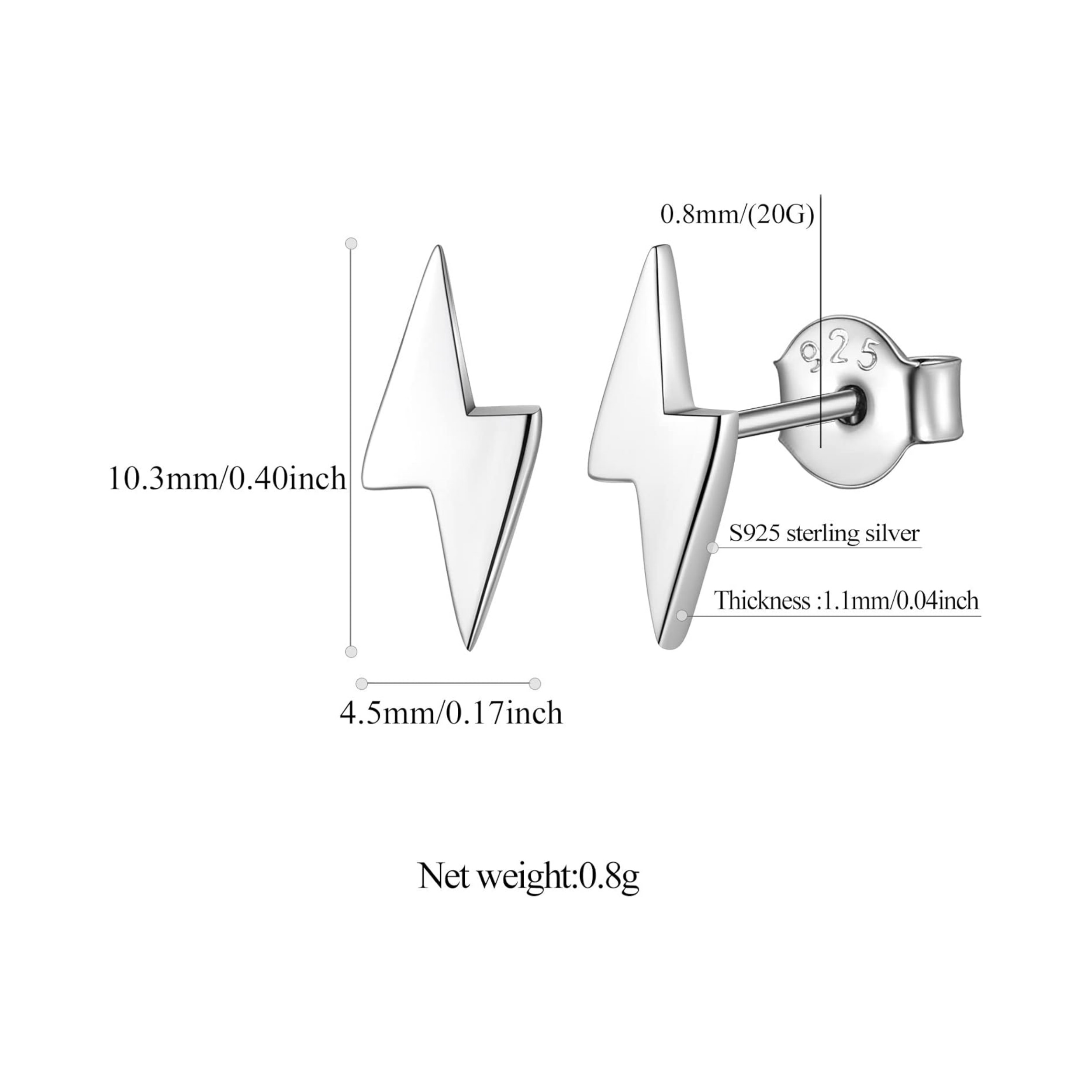 Lightning Fashion Stud Earrings