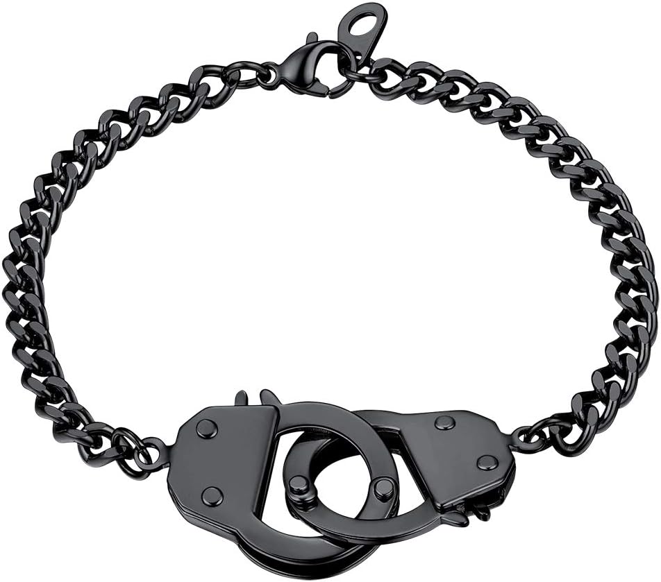 Stainless Steel Handcuff Chunky Cuban Link Bracelet