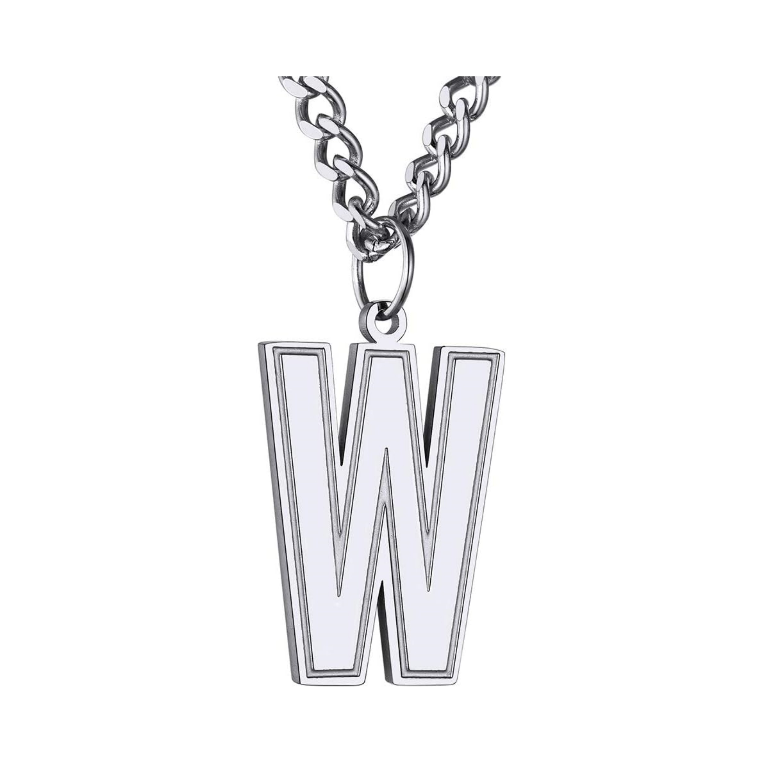 Initial W letter Necklace