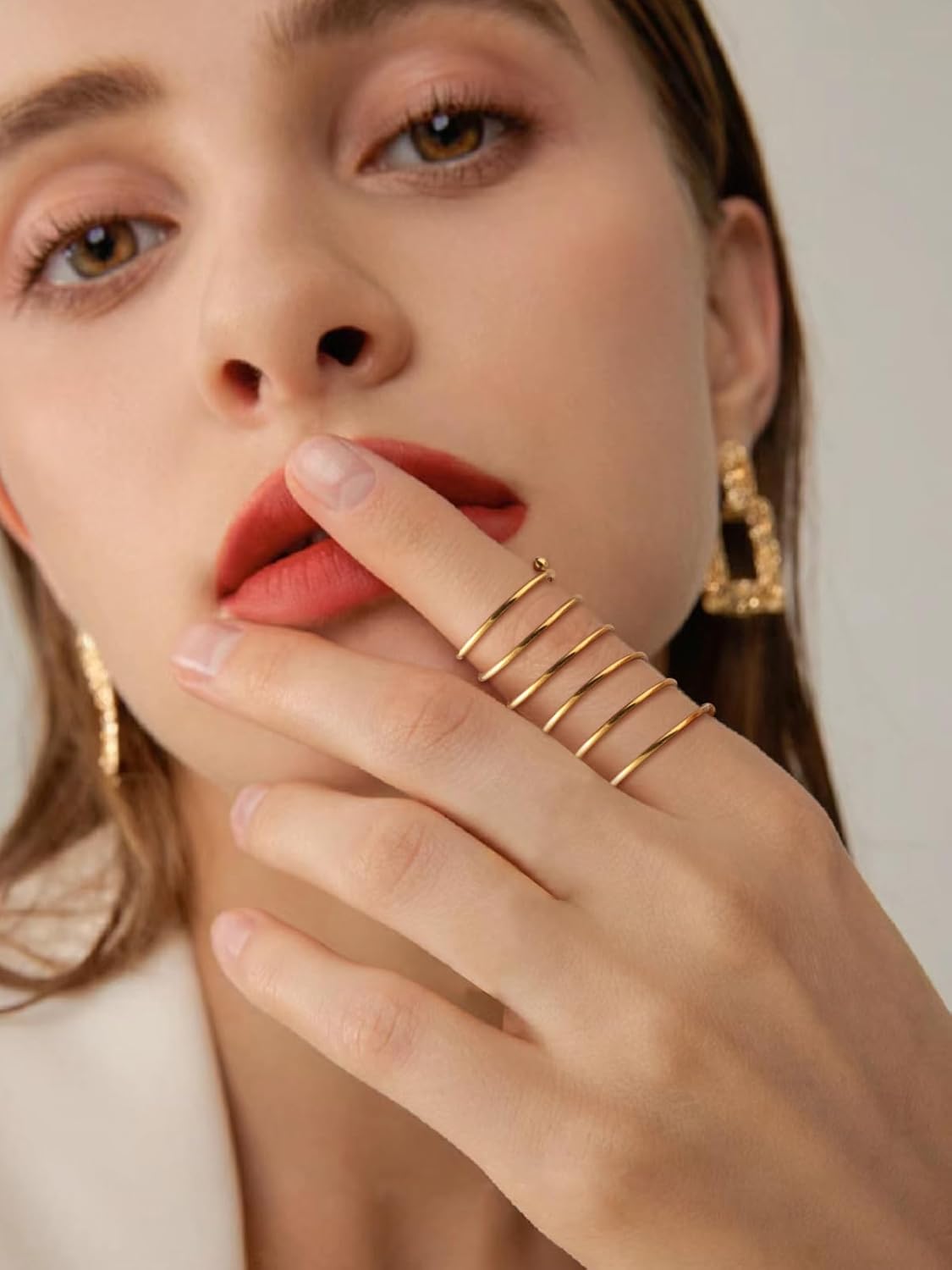 Vintage Intertwined Cross Long Wire Full Finger Rings 