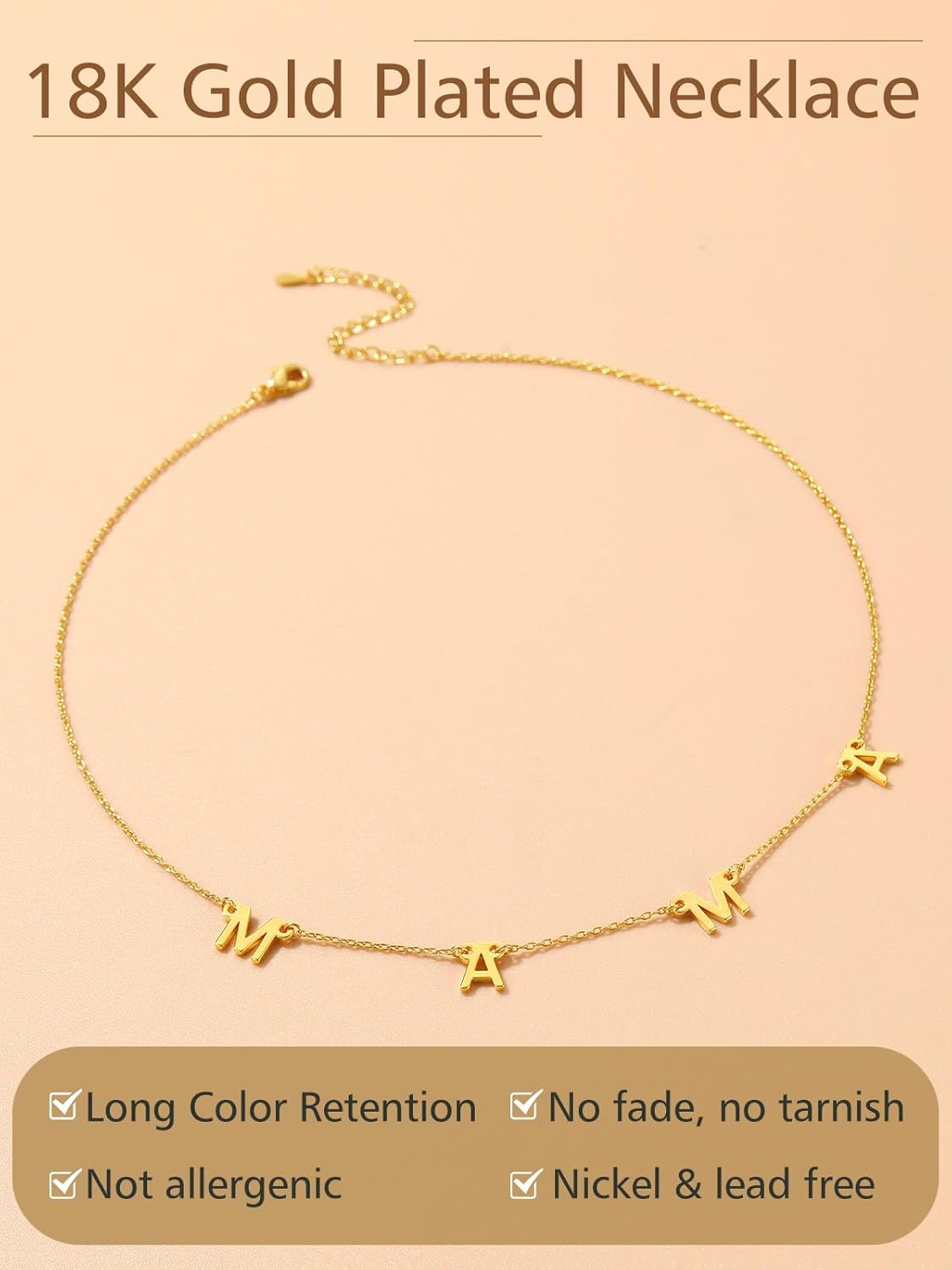 Cubic Zirconia MAMA Mom Choker Necklace