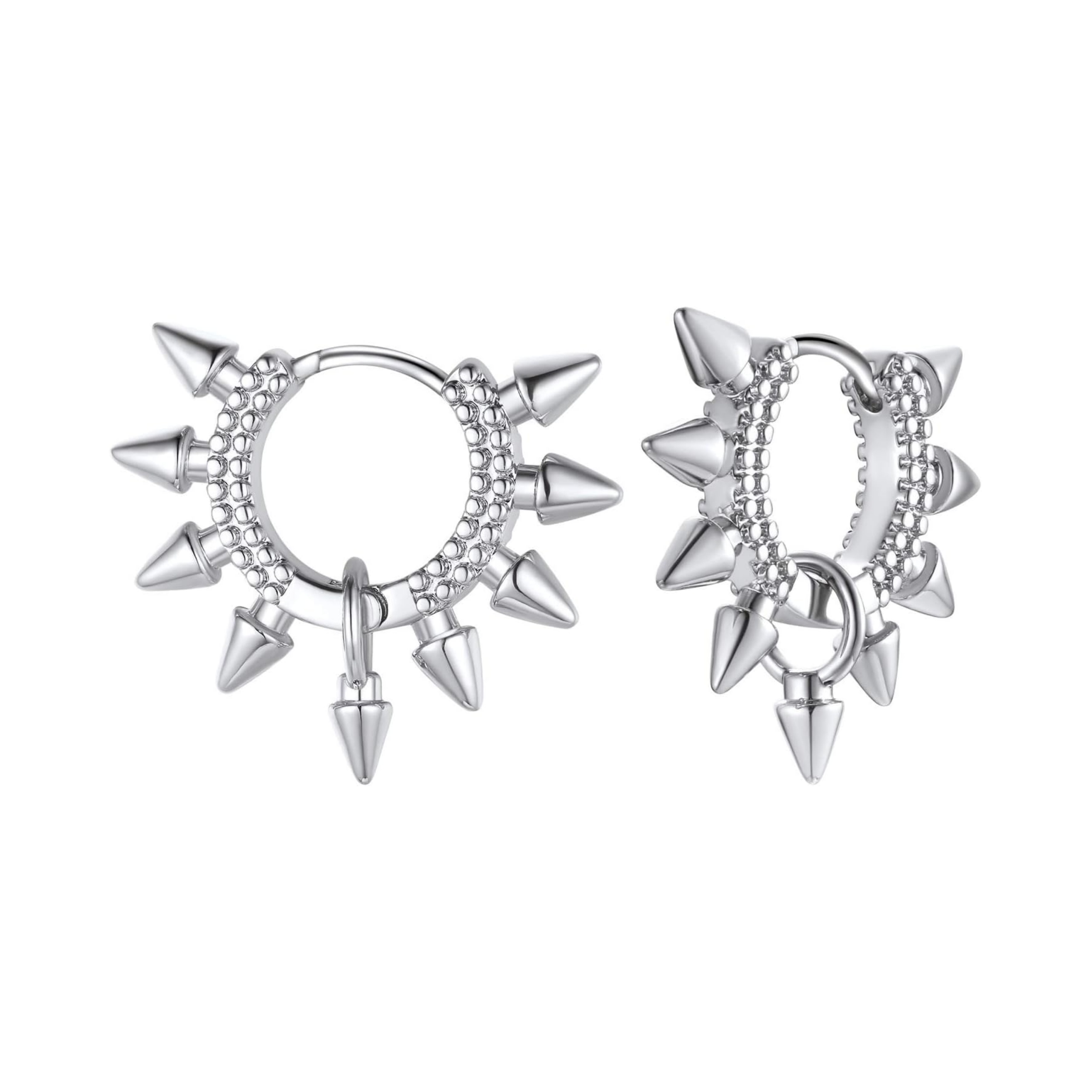 Awl Shaped Huggie Hoop Studs Earrings