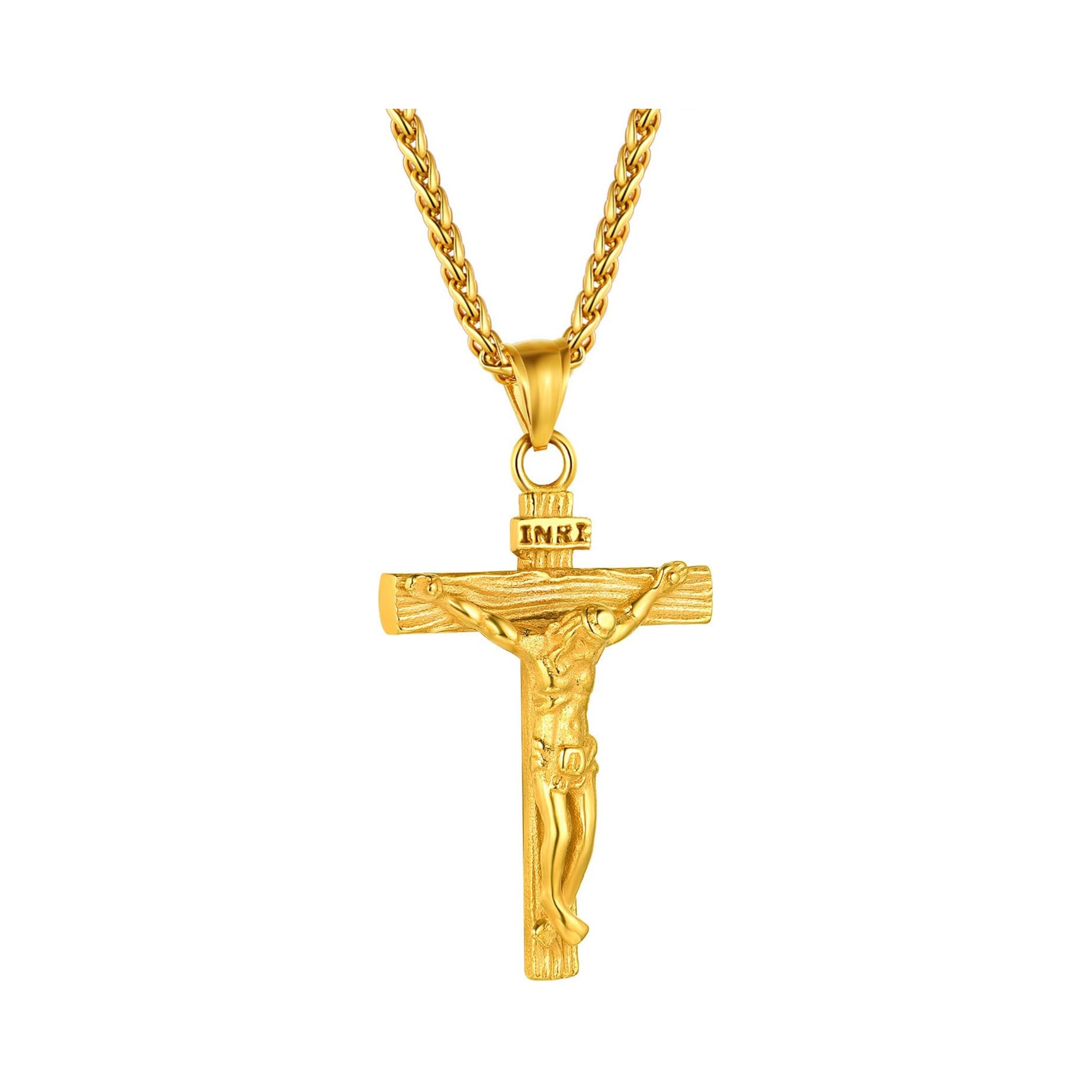 Faith in God Jesus Christian Crucifix Cross Pendant Necklace