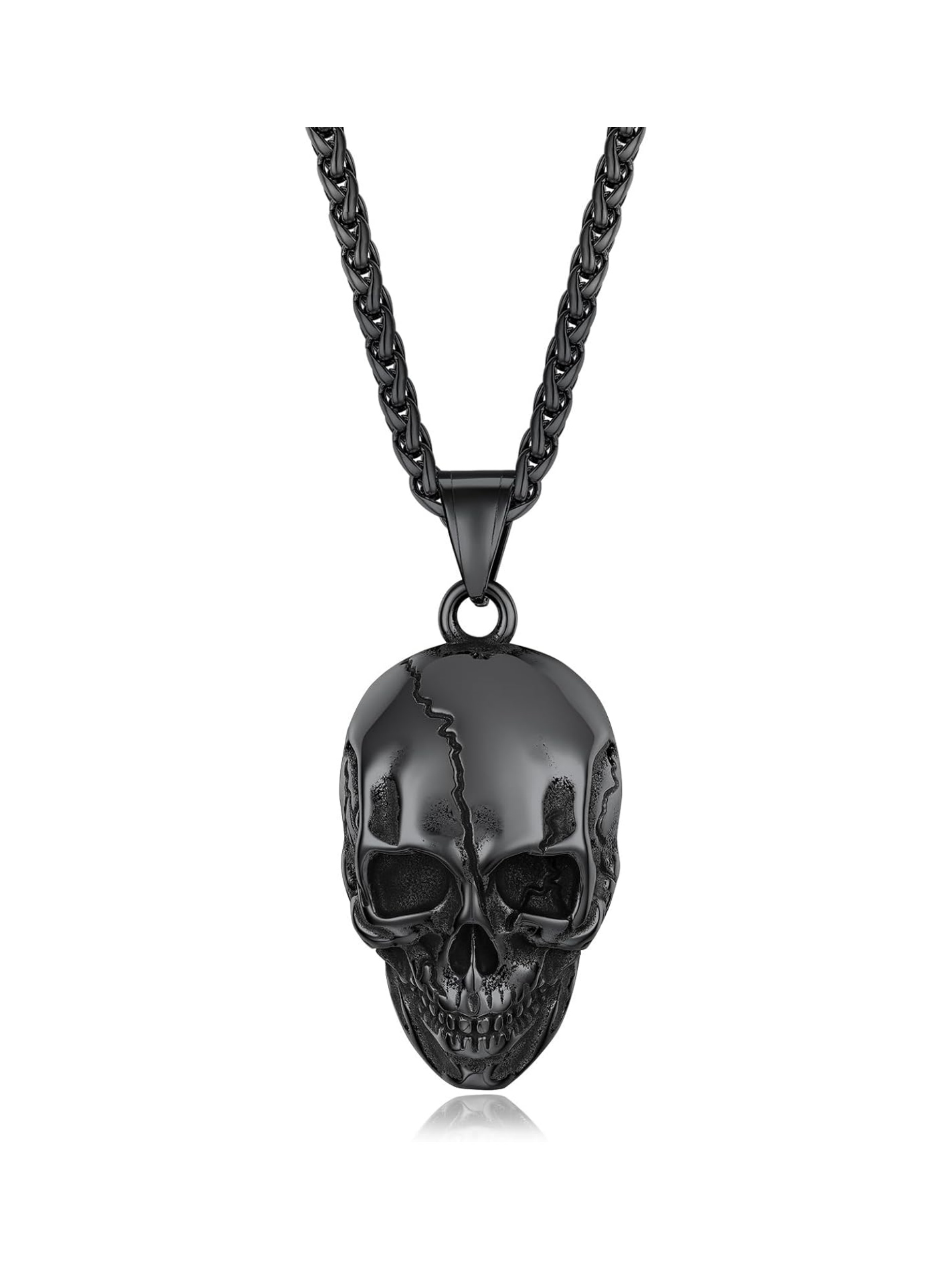 Skull Fissured Head Pendant Necklaces