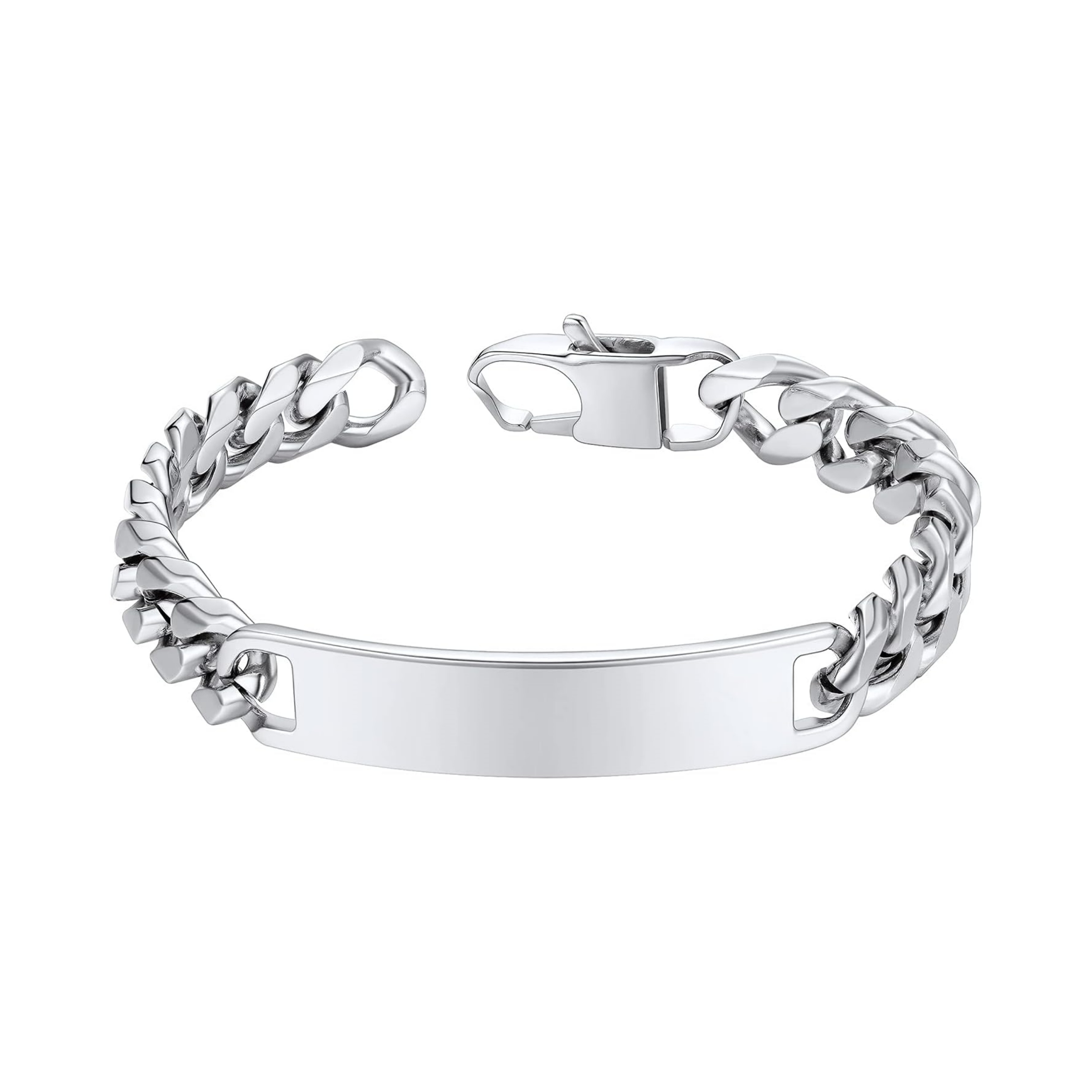 10mm Cuban Link Chain Name Bar ID Bracelets