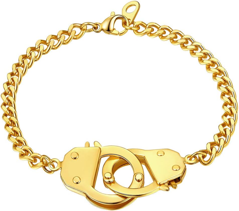 Stainless Steel Handcuff Chunky Cuban Link Bracelet