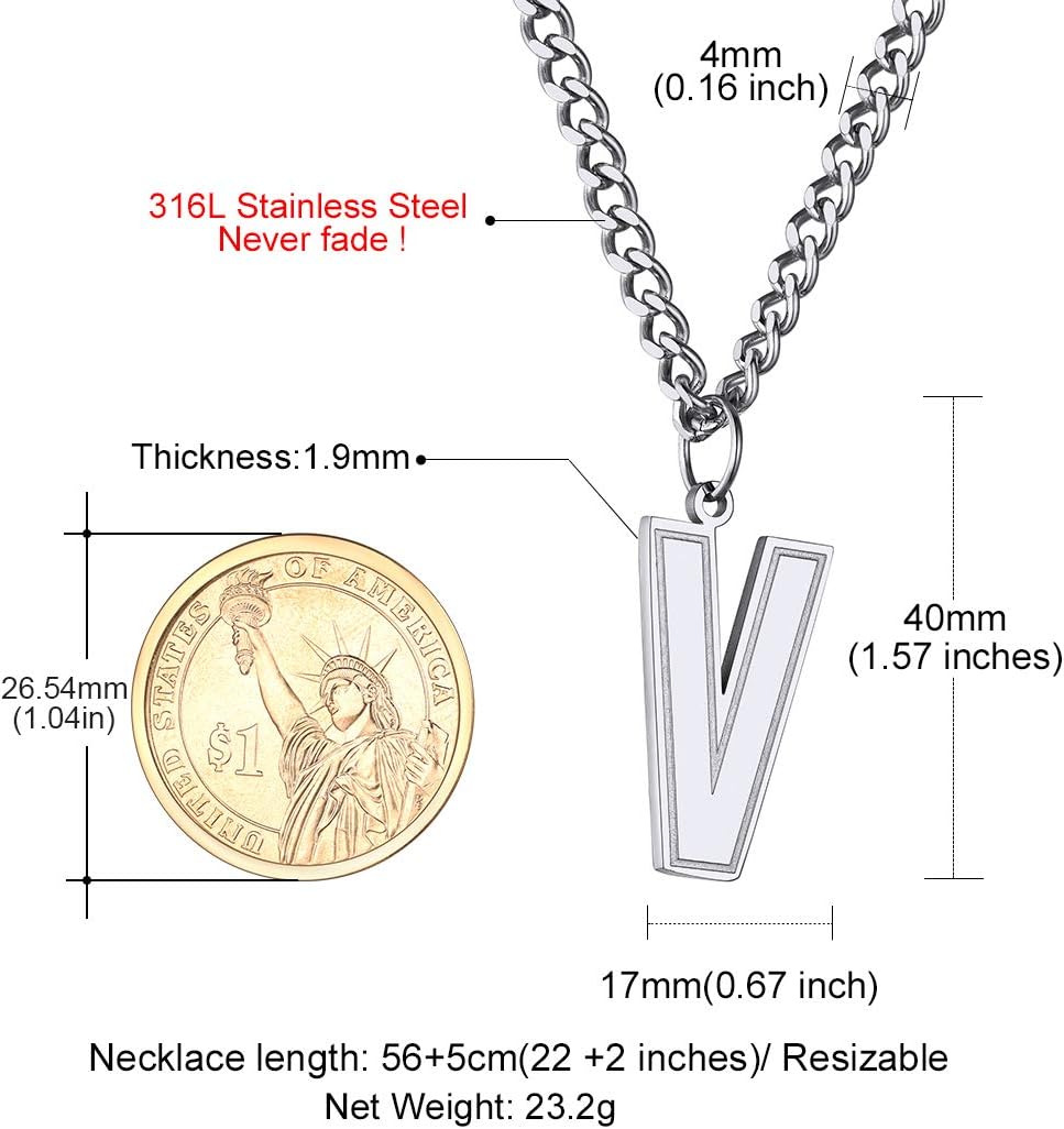 Initial V letter Necklace