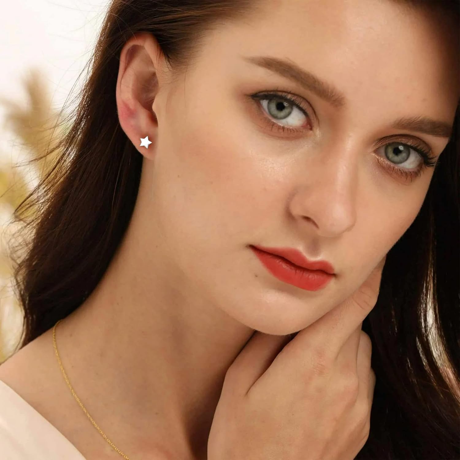 Moon and Star Stud Earrings