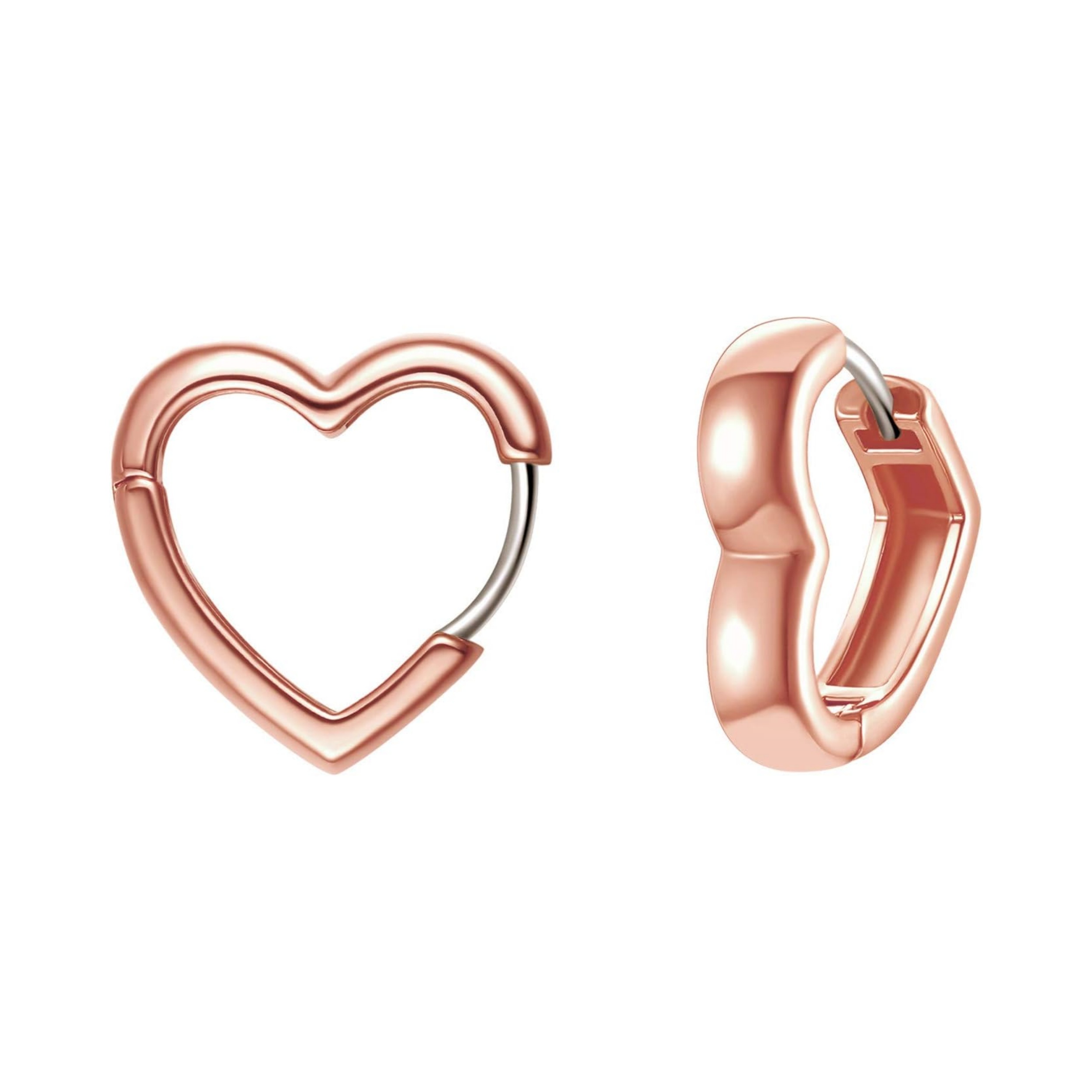 Hollow Heart Cute Small Huggie Hoops Earrings