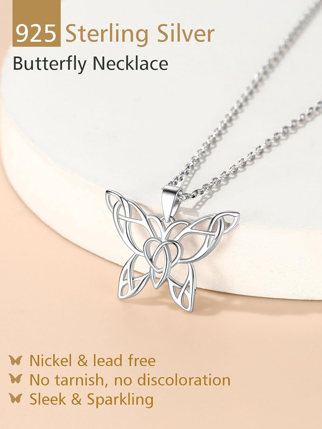 Dainty Hollow Butterfly Necklace