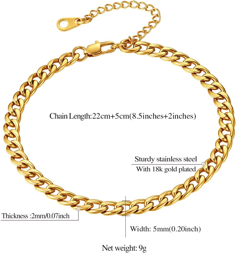Cuban Curb Chain Anklets