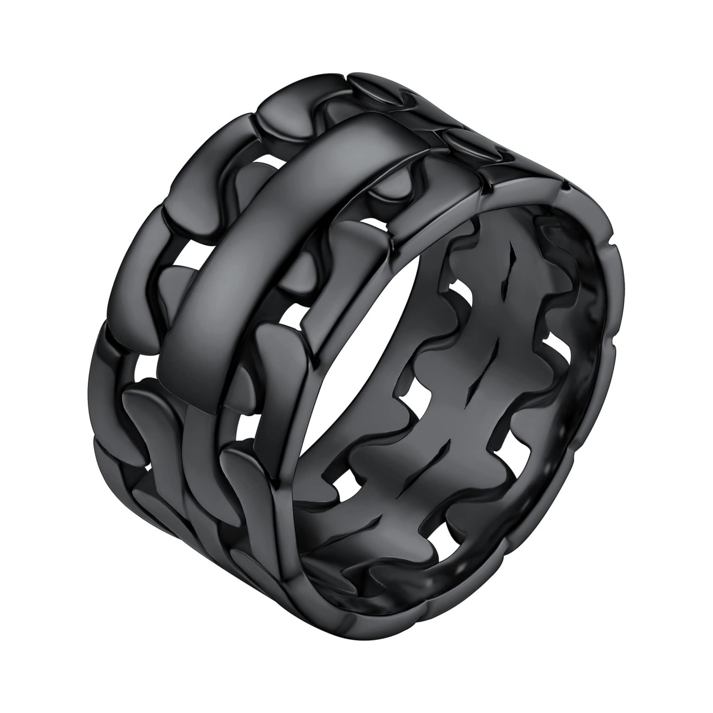 11.5 mm Cuban Thin Link Style Promise Rings