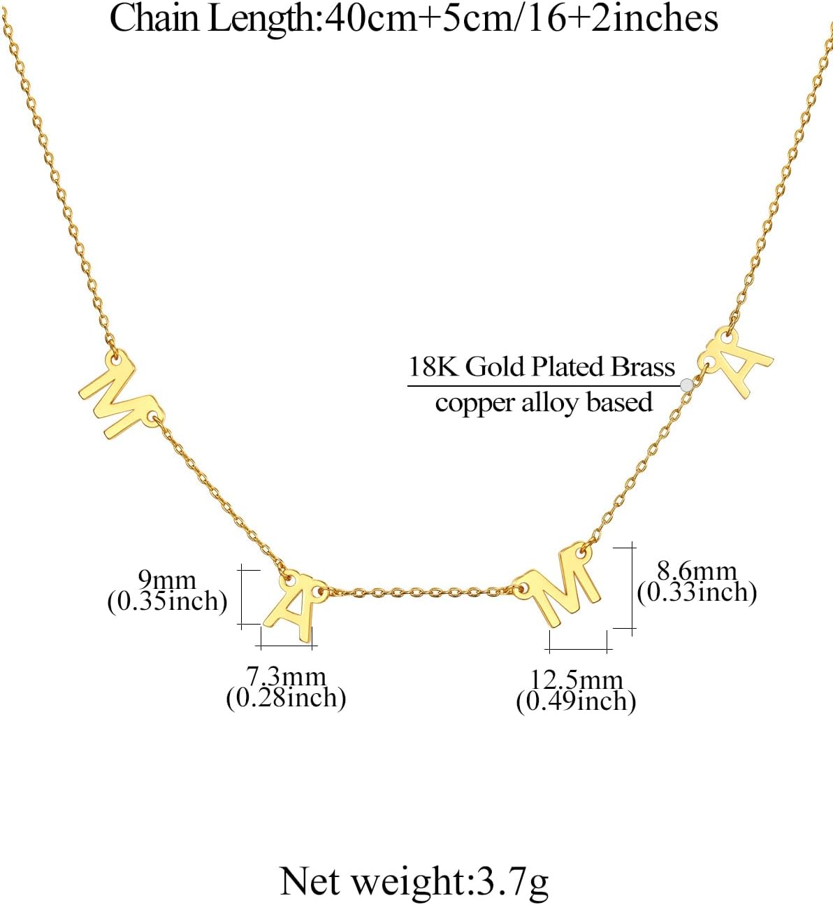 Cubic Zirconia MAMA Mom Choker Necklace