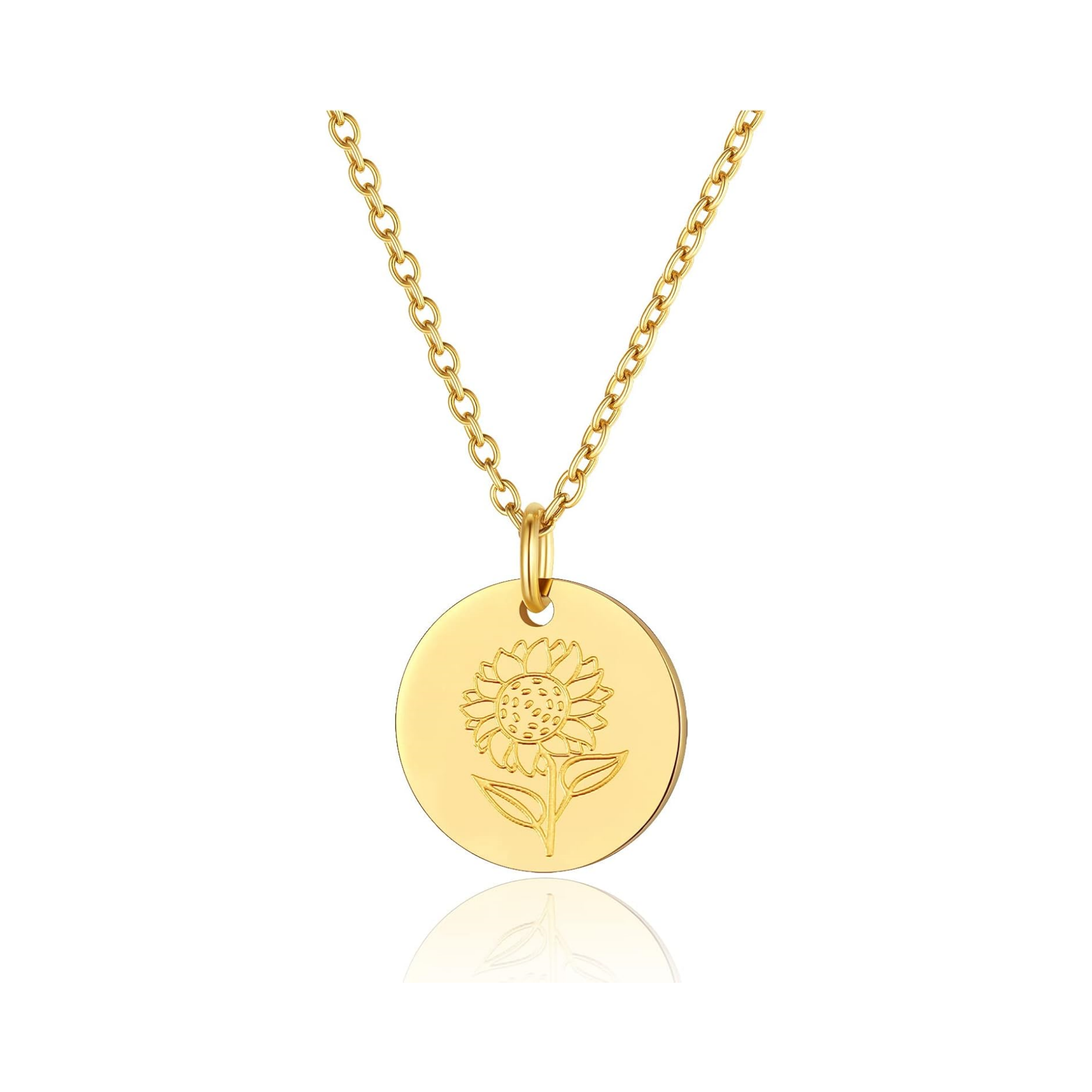 Sunflower Disc Necklaces