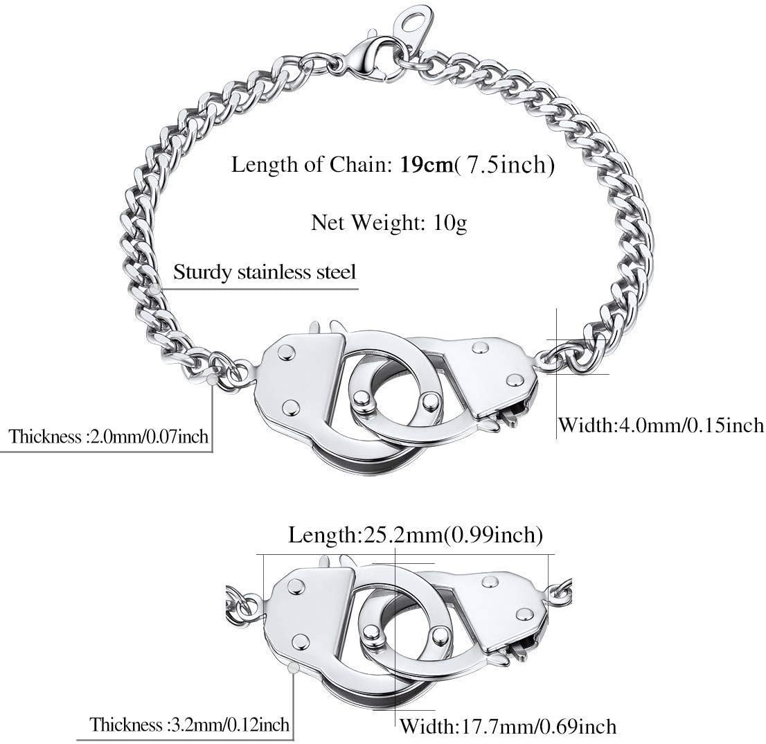 Stainless Steel Handcuff Chunky Cuban Link Bracelet