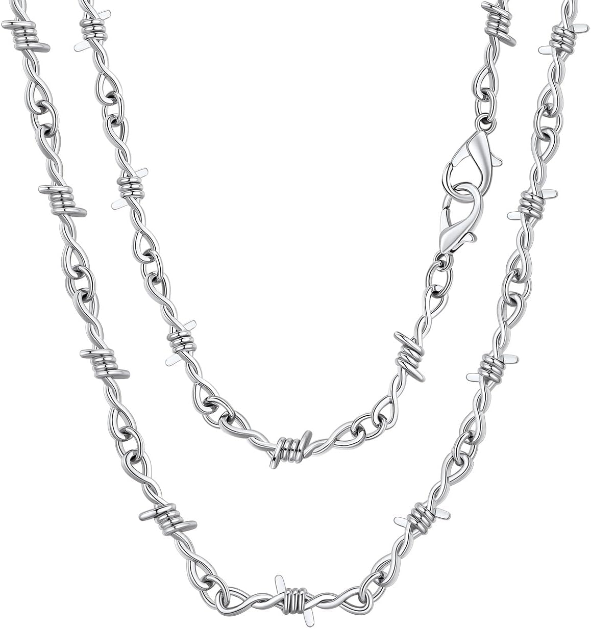 Stainless Steel Brambles Link Necklace