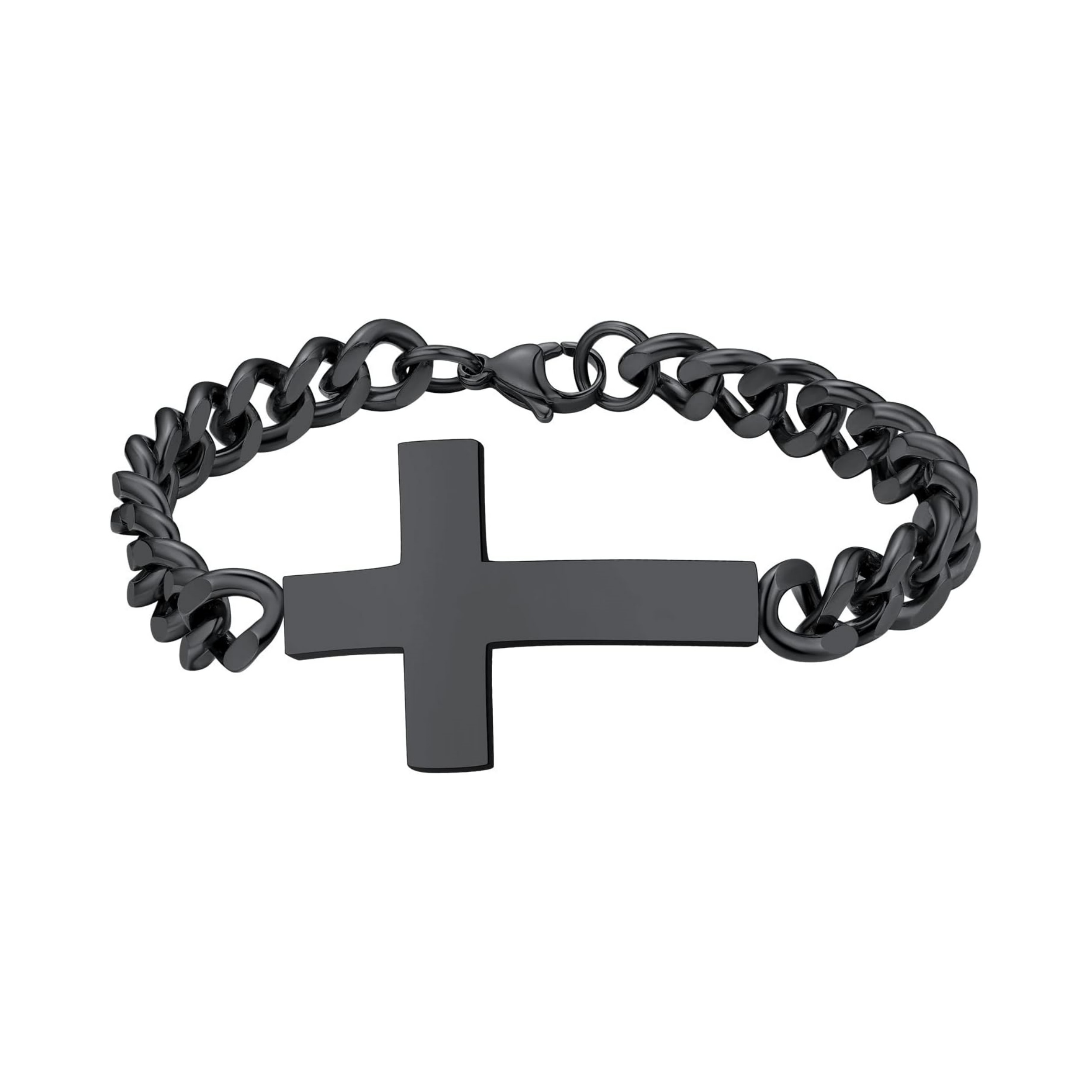 Chunky with Sideway Cross Charm Bracelets